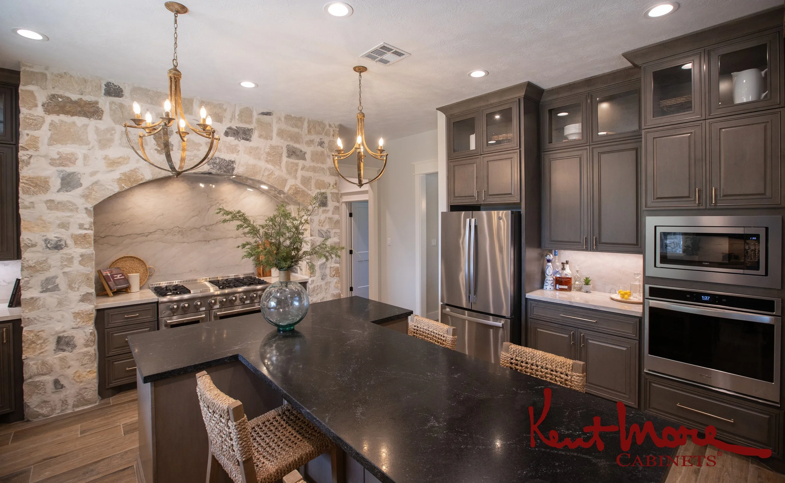 Transitional Rustic Kitchen Remodel by Kent Moore Cabinets project photo 4