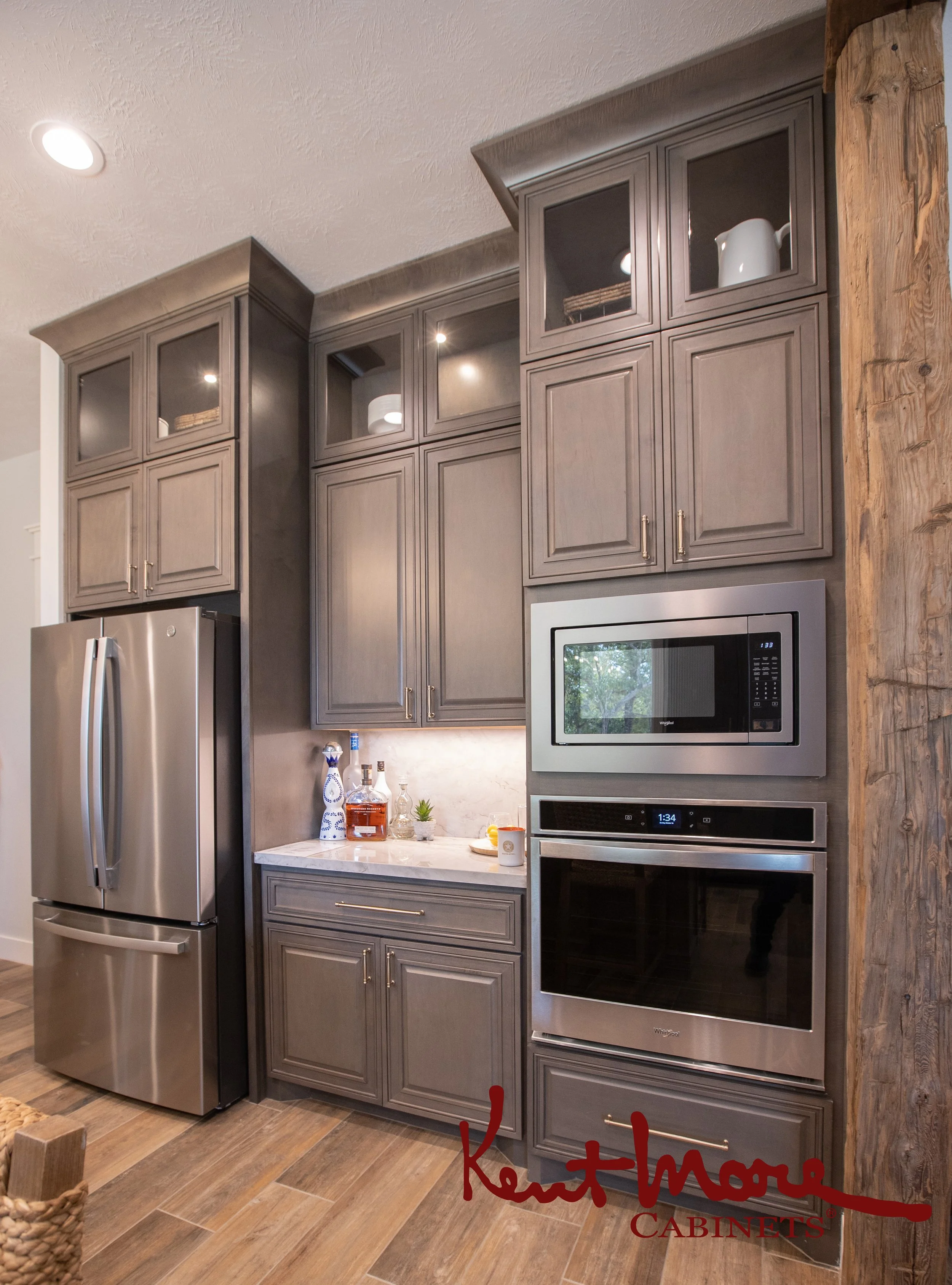 Transitional Rustic Kitchen Remodel by Kent Moore Cabinets project photo 2