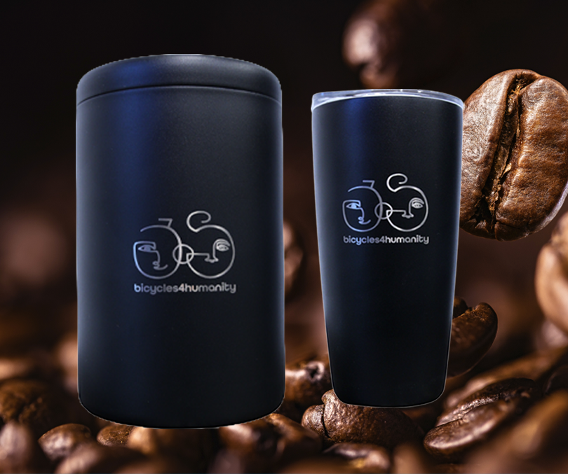 Donate $500 and receive a Miir B4H coffee travel cup and a B4H coffee canister with coffee
