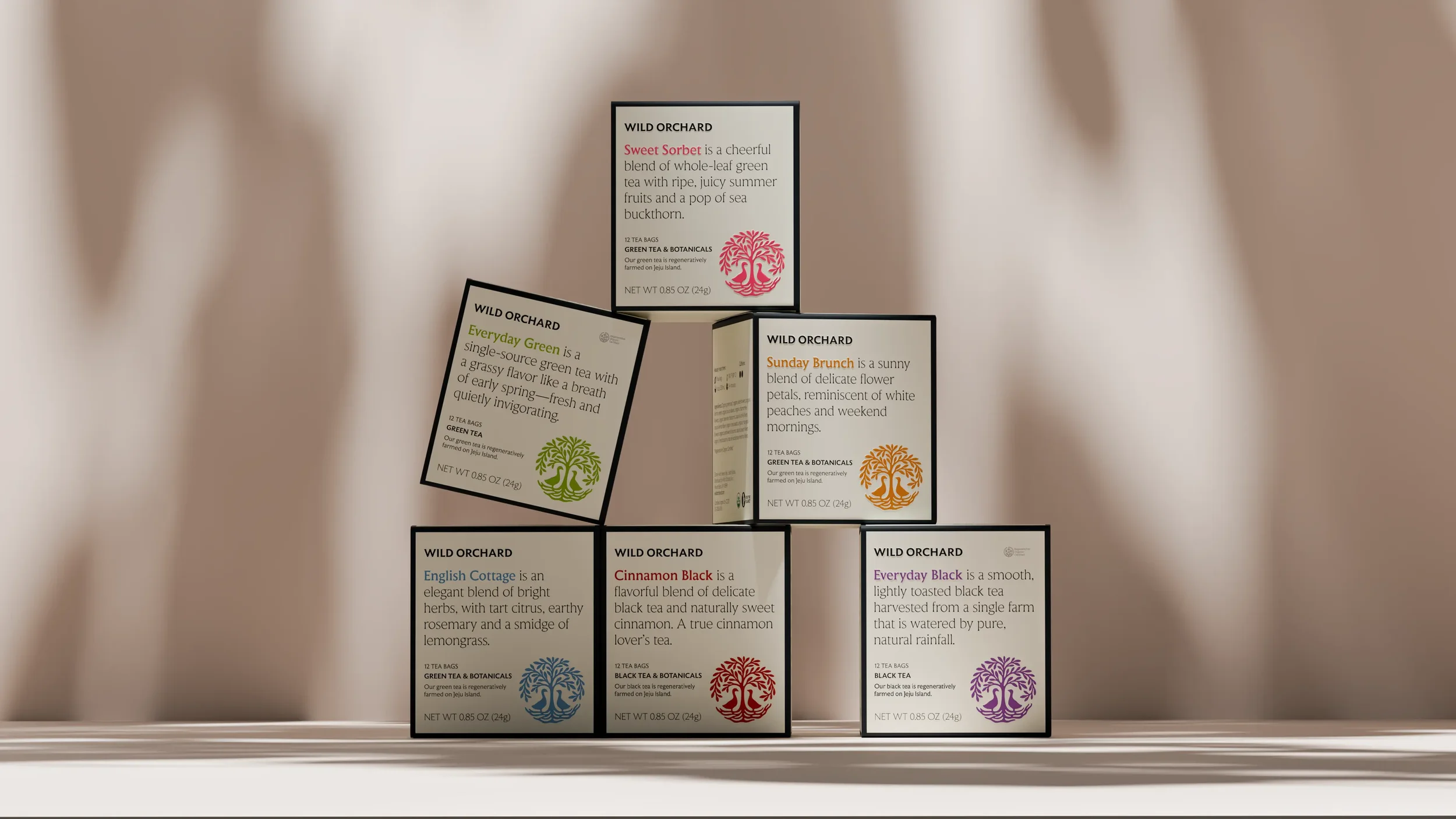 Wild Orchard tea box pyramid view.webp