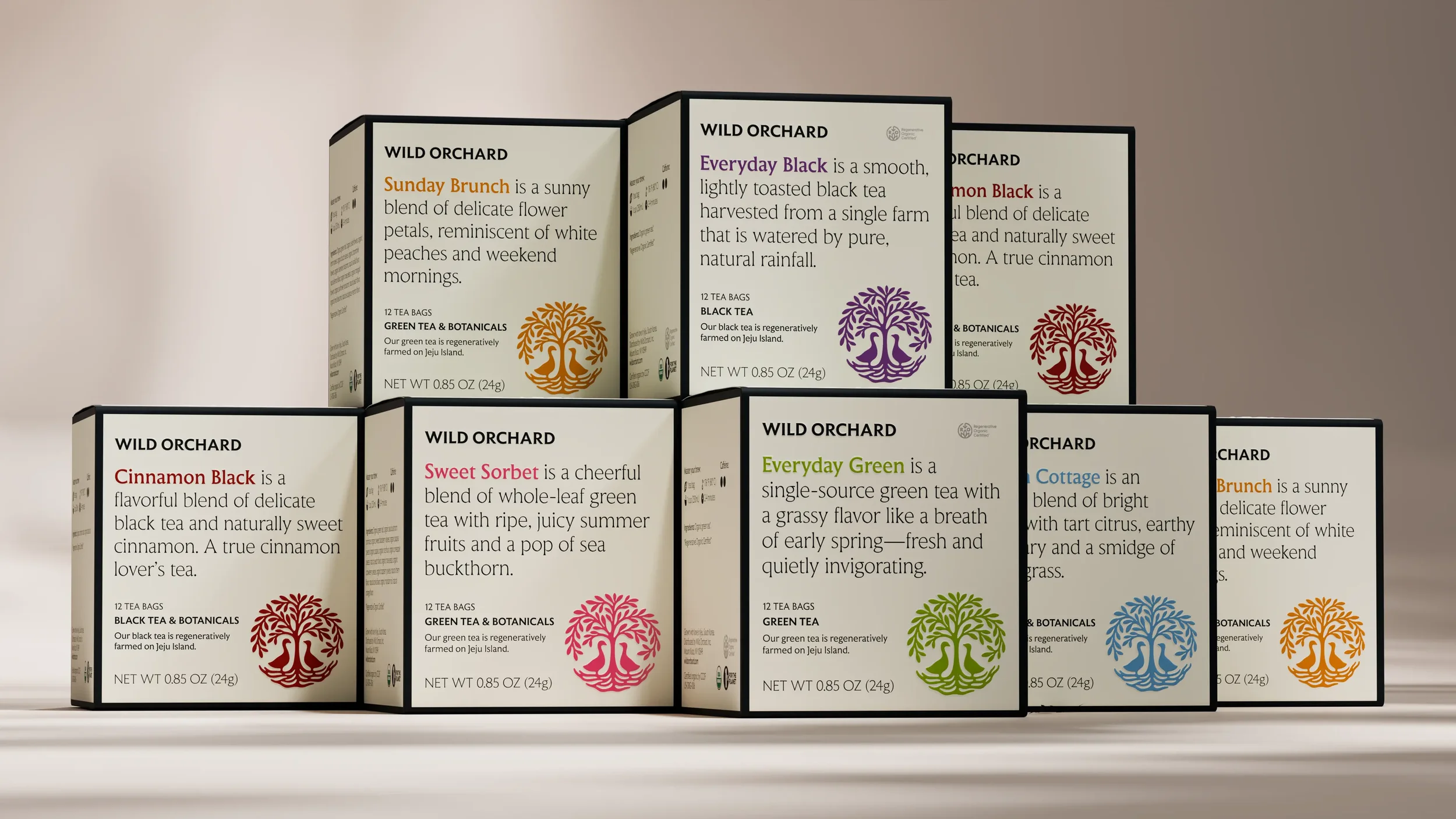 Wild Orchard tea box bottom up view.webp