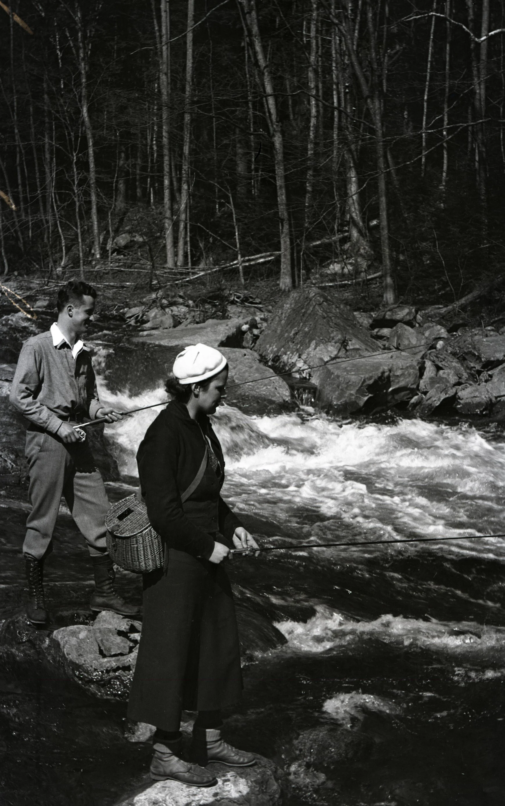 1933 Middlebury College students fishing in the Ripton Gorge
Middlebury College Special Collections, Middlebury, Vermont