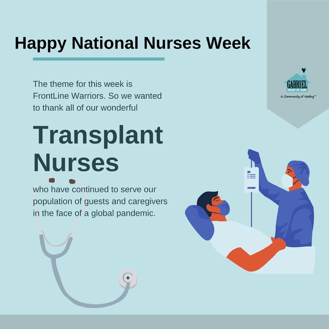 Happy National Nurses Week to those dedicated nurses who help our patients and their caregivers!

The theme for this week is 'Frontline Warrior', which pays homage to all the work nurses have done throughout this year and in 2020 in the face of the C