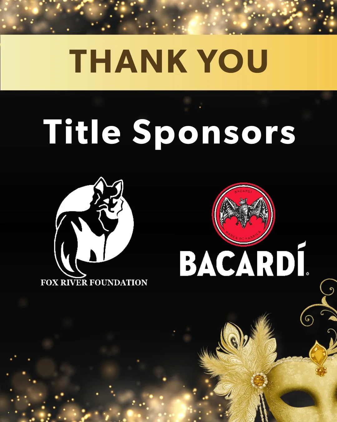 Our Fabulous 15 Masquerade Gala is almost here! 🎭 A huge thank you to Fox River Foundation and Bacardi - your support makes this unforgettable night possible. 🙌 Community friends like you truly make all the difference. Thank you for helping us cele
