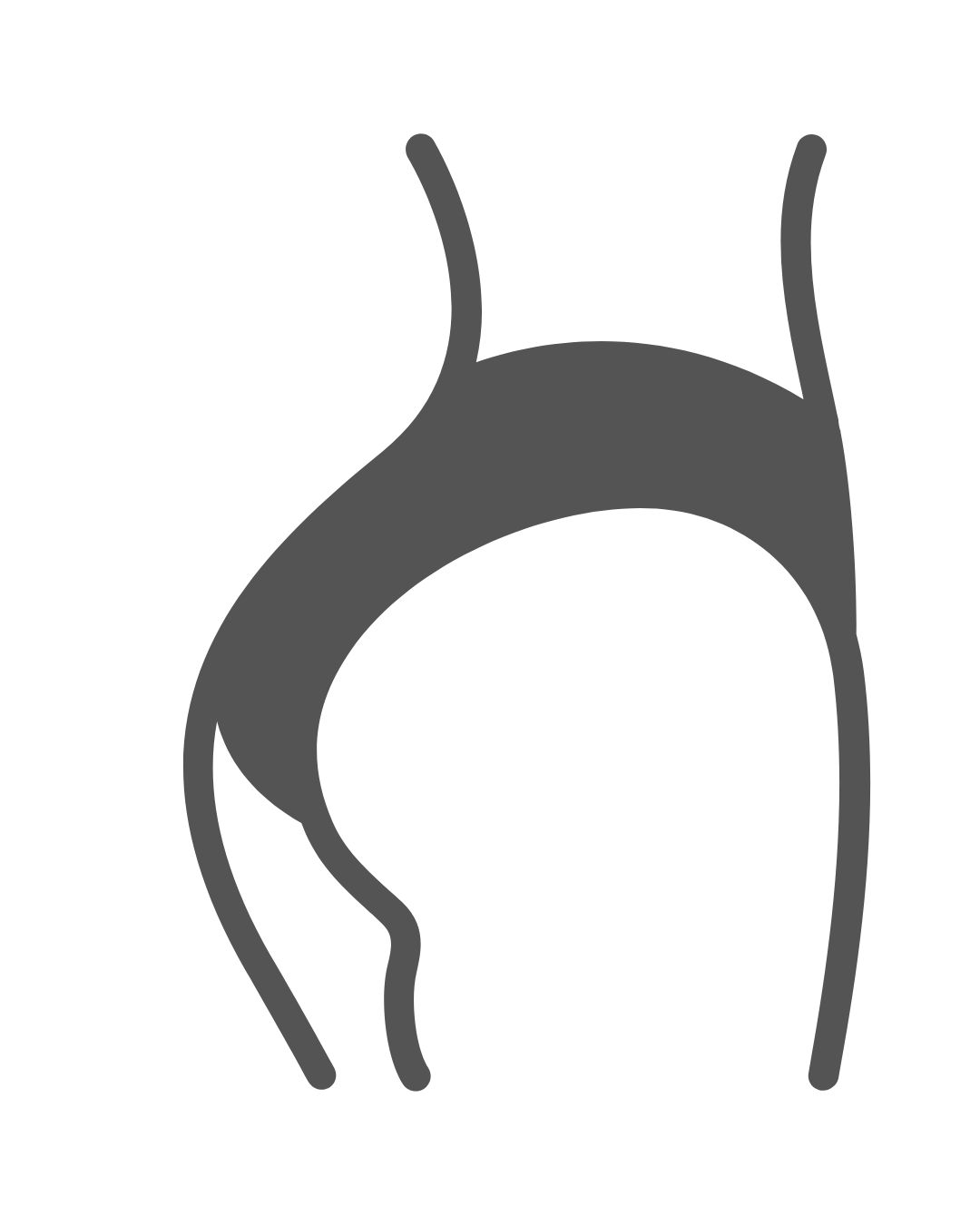 Outline body of a woman's butt to represent emsculpt neo and emtone