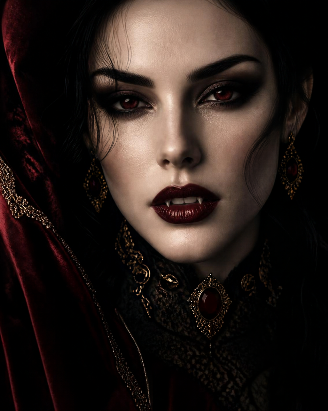 woman dressed as a vampire to represent our vampire facial with prp and microneedling