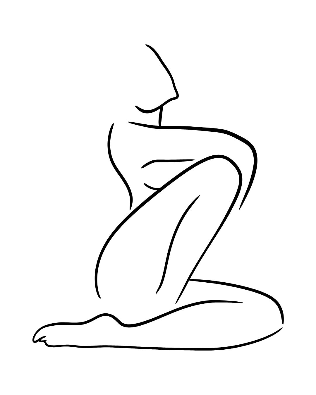 womans outlined body to represent women's sexual function procedures
