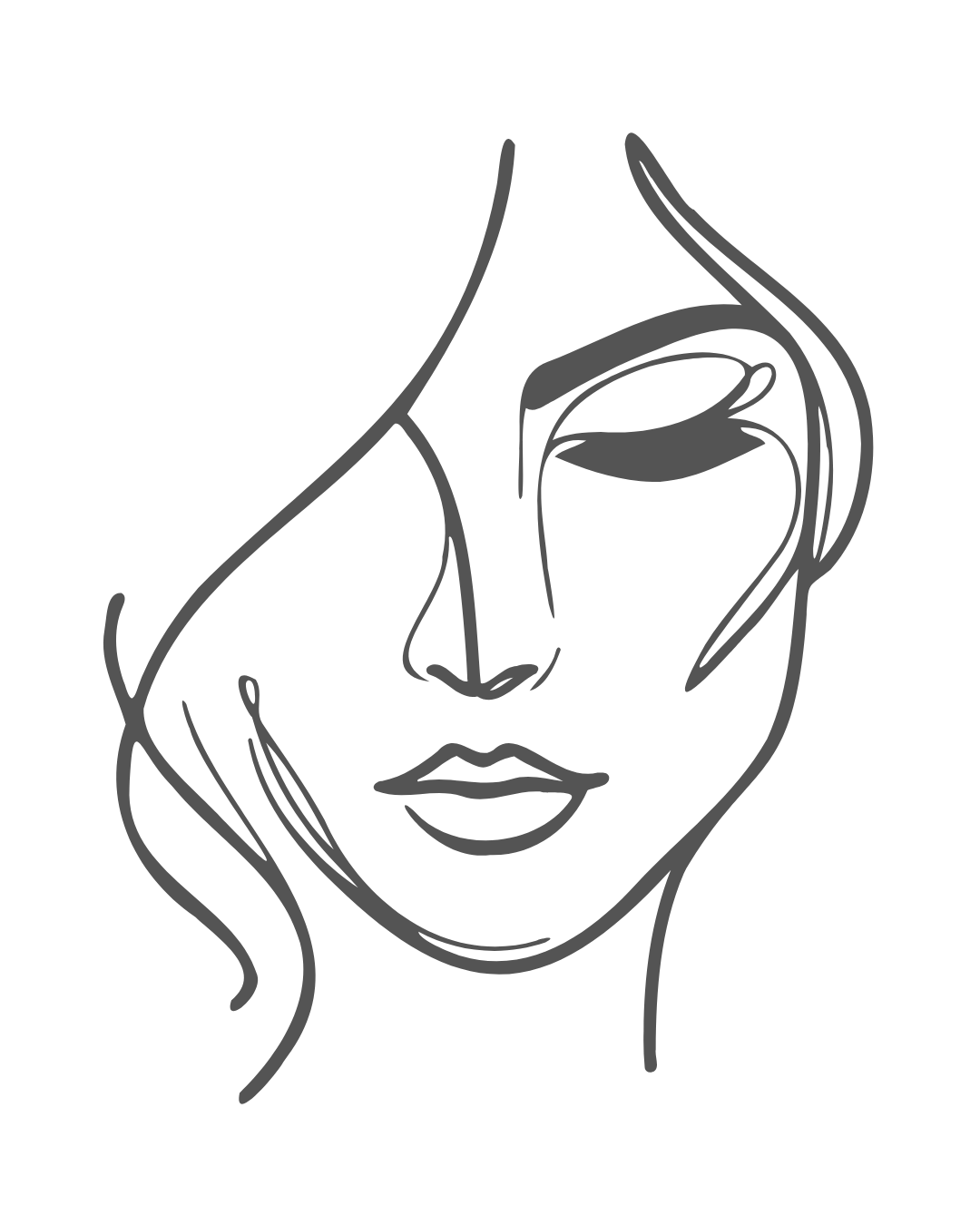 beautiful outline of face to represent morpheus8 burst and emface procedures