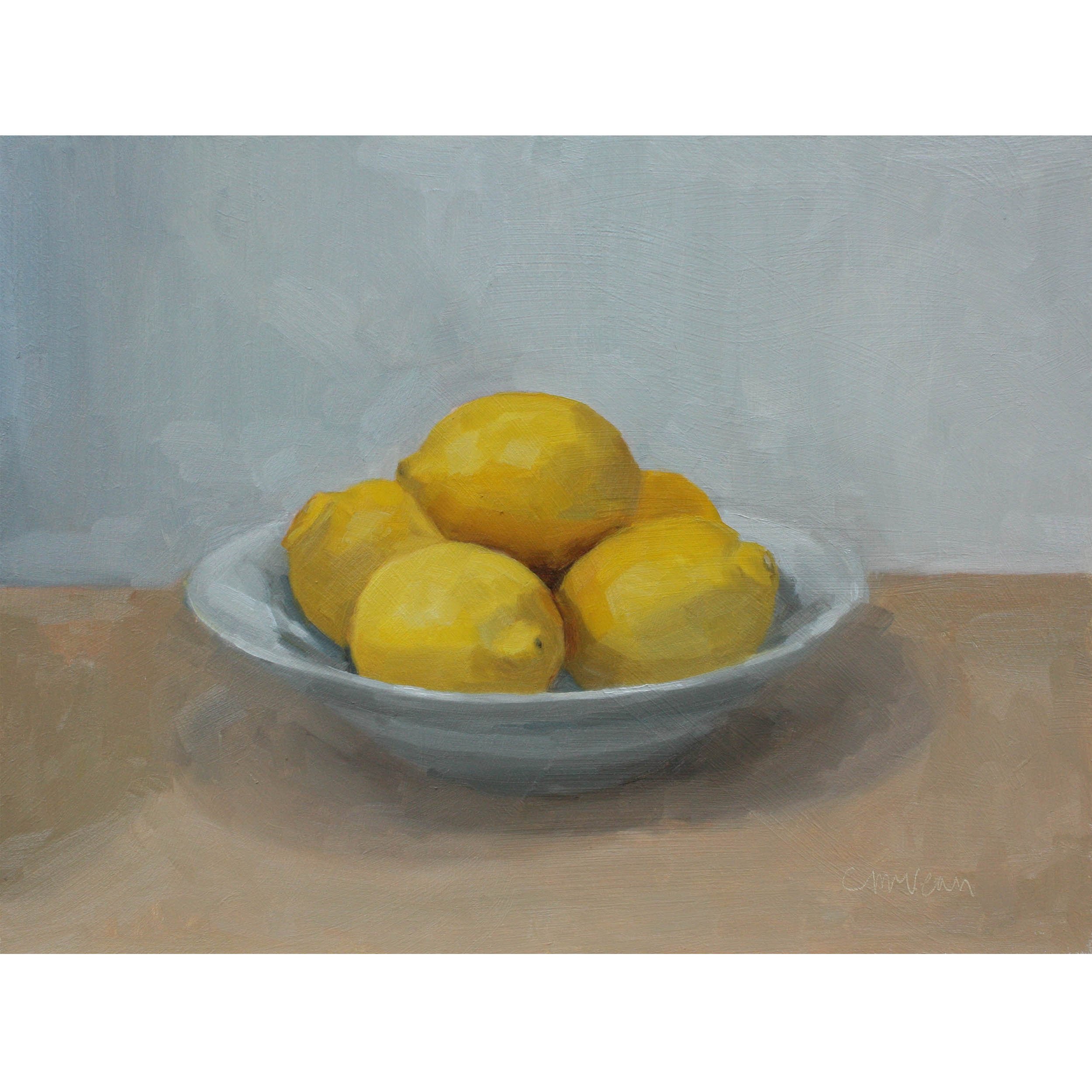 "Lemons in a white bowl" by Catherine McVean