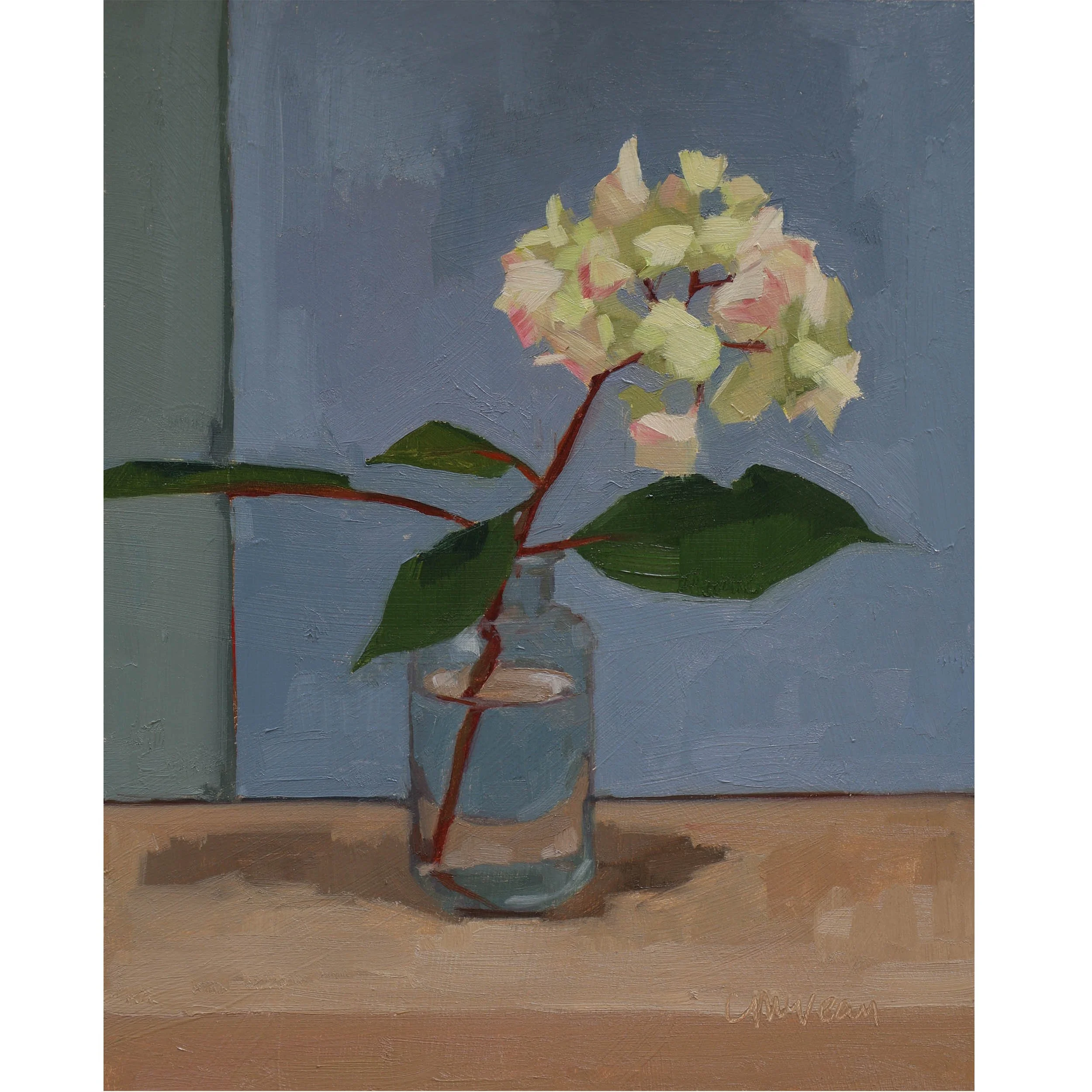 Early hydrangea painting