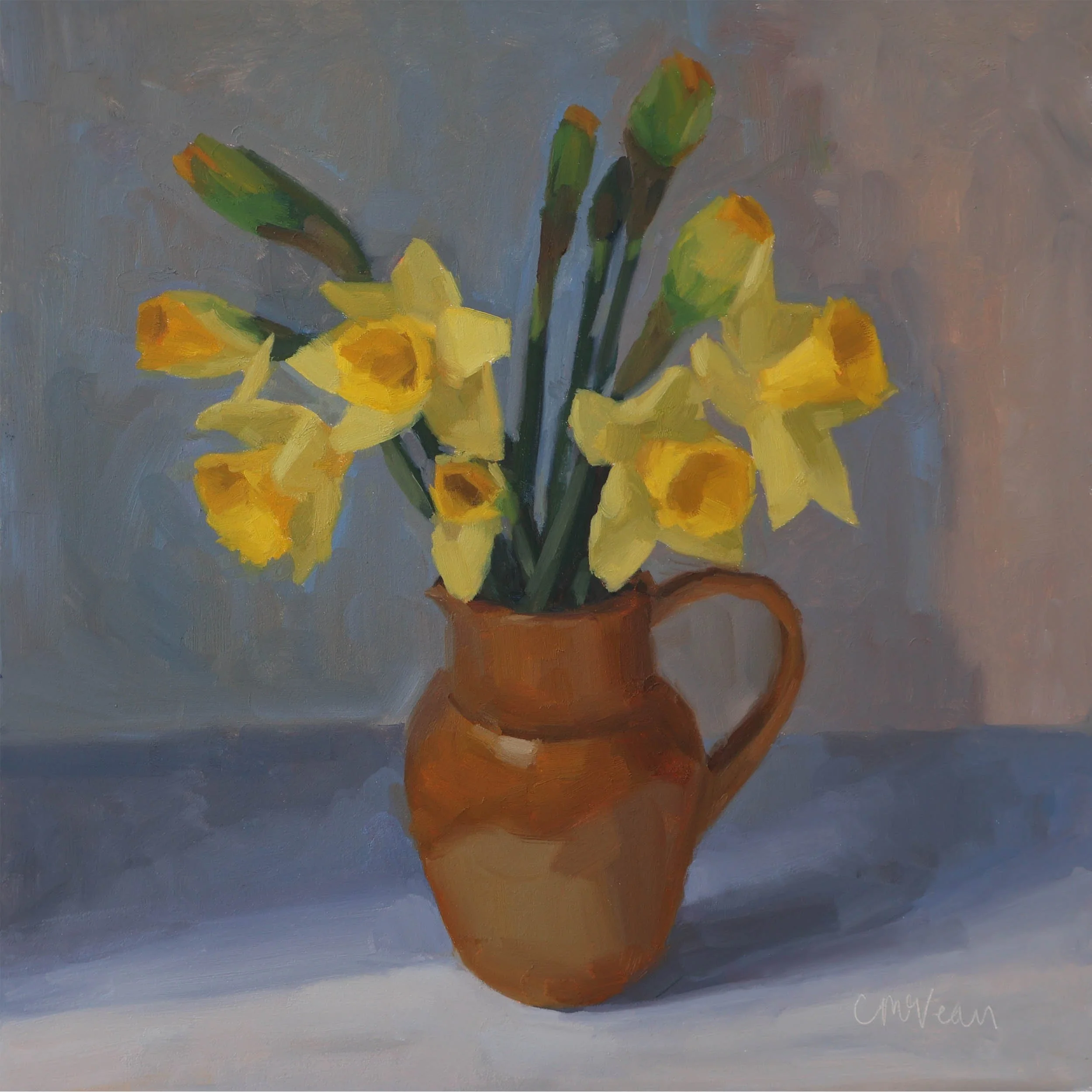 "A bunch of daffodils starting to open" by Catherine McVean