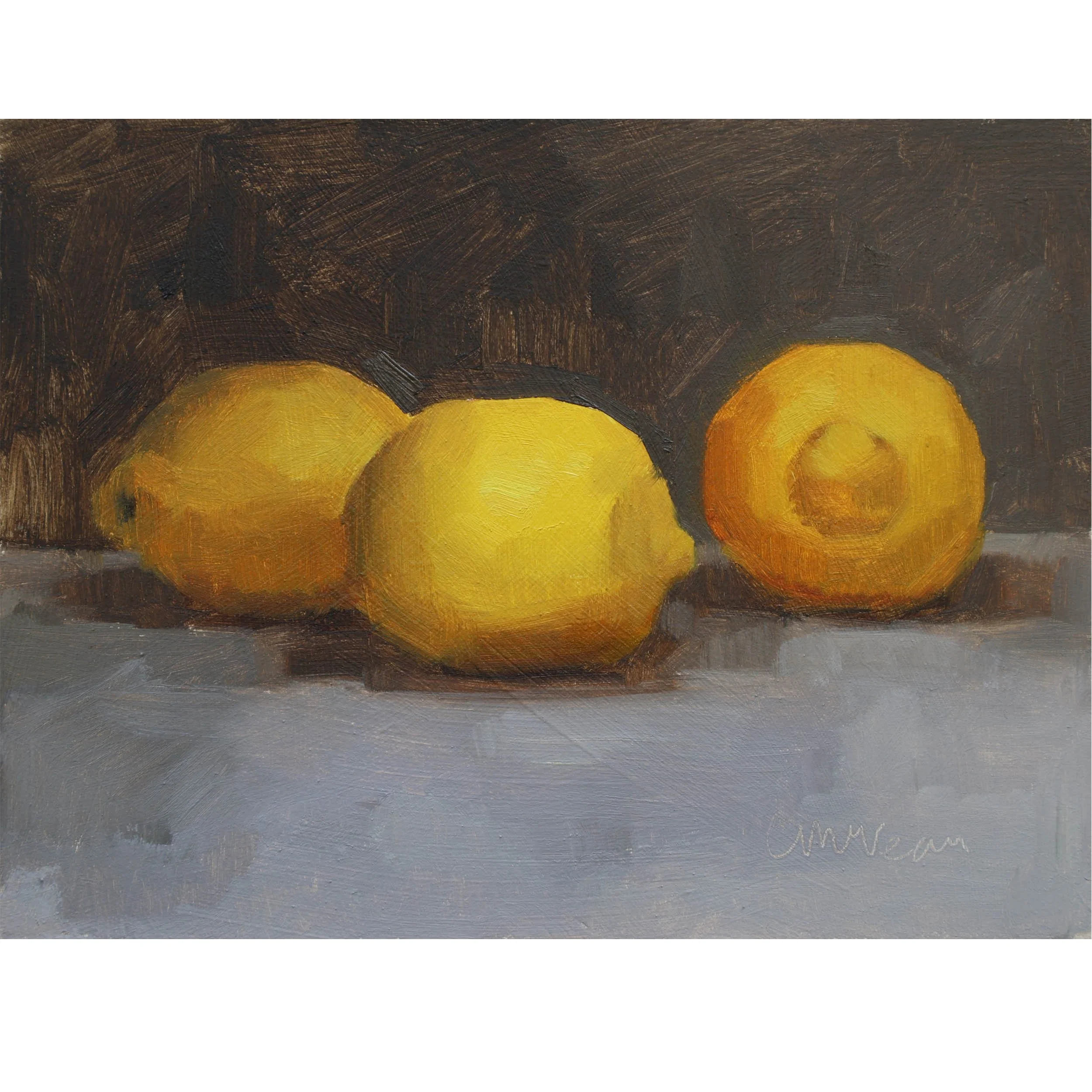 Three lemons painting