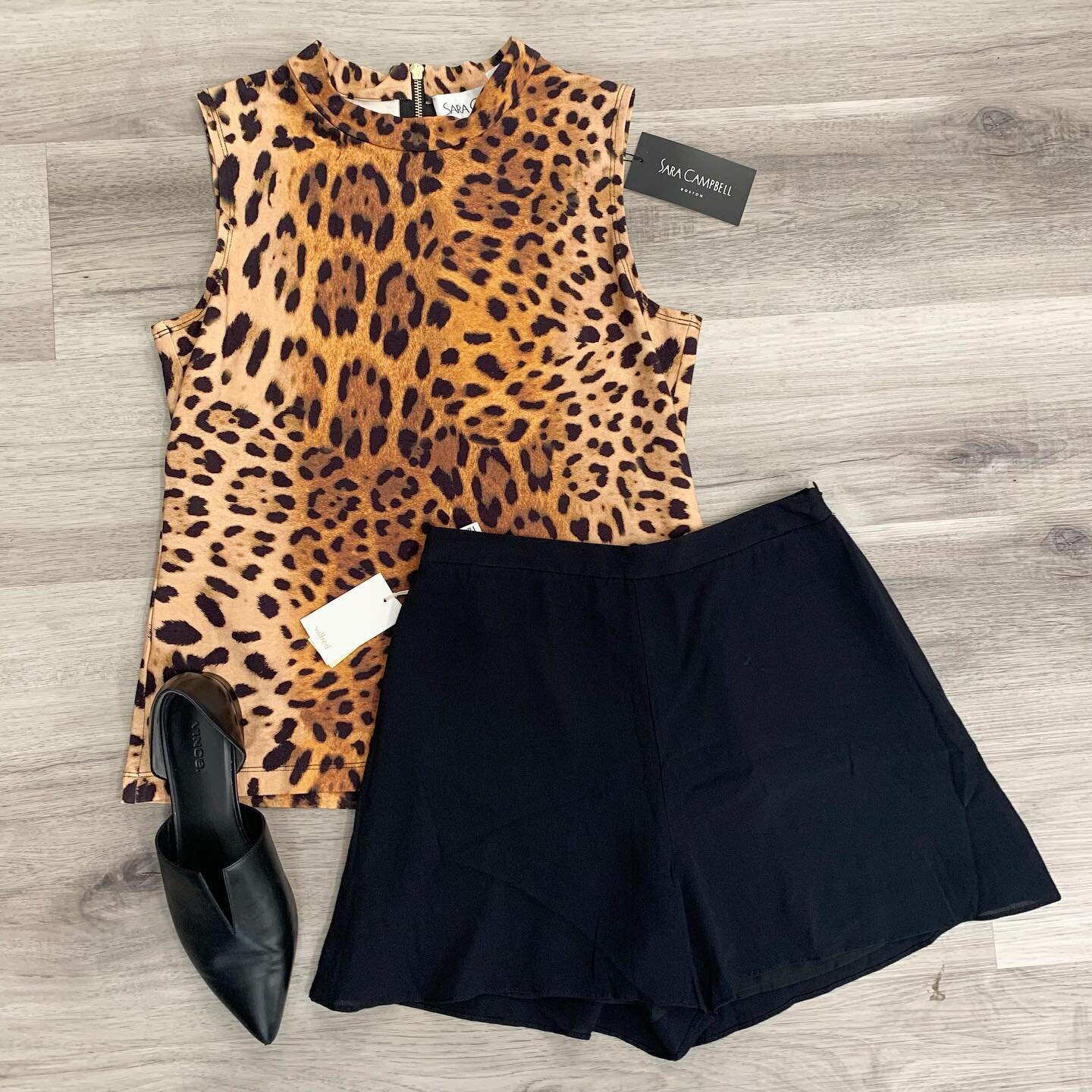 ☀️Included in our Mint summer sale!☀️
#Wilfred NWT black zip shorts size 6, 50% off $34.99!
SOLD‼️#saracampbell NWT leopard top, size medium! 50% off $49.99!
#Vince notch flats! Size 9, 50% off $69.99!

Don&rsquo;t forget we ship and offer curbside p