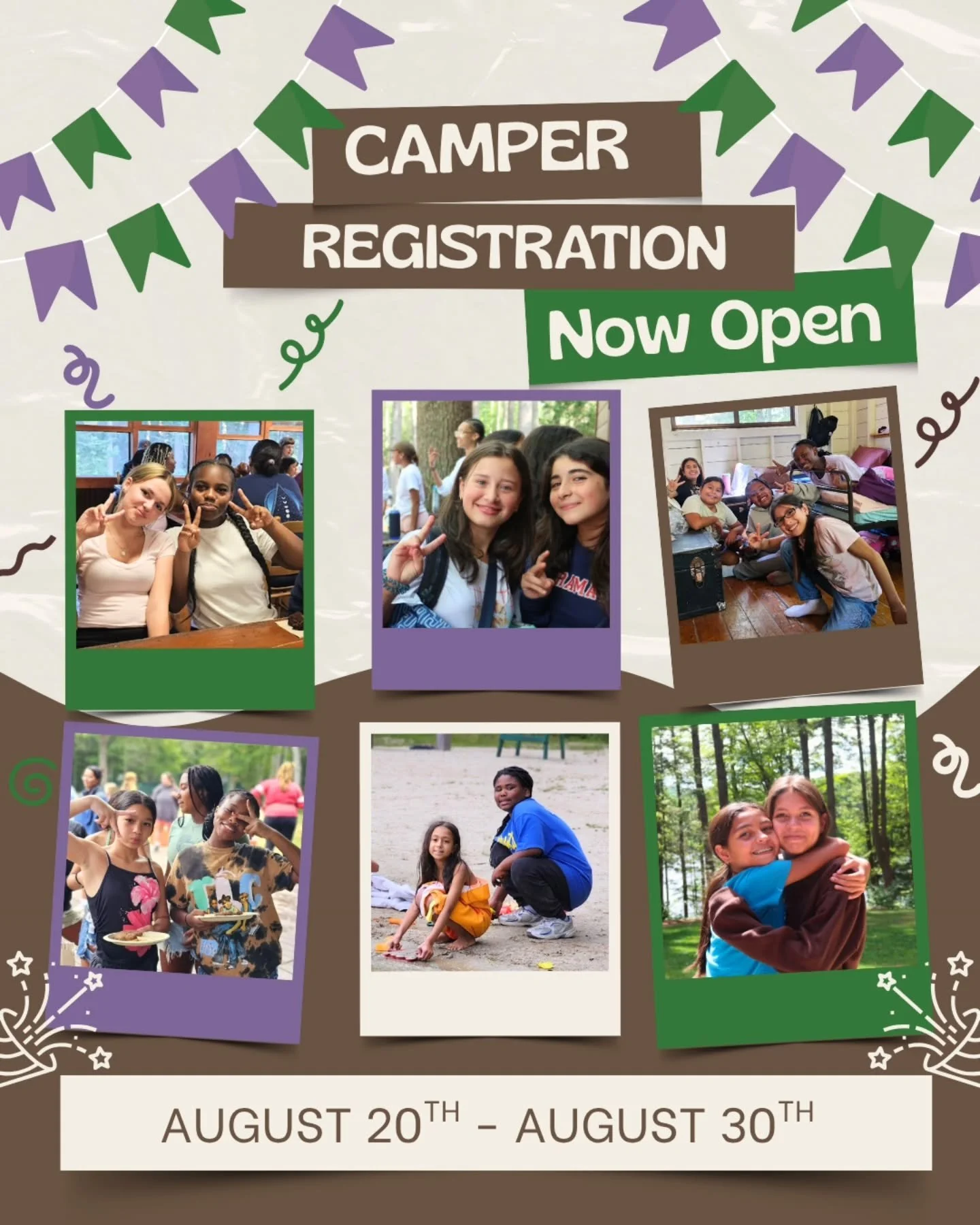The time has finally come!!!! Camper registration is officially open!
.
.
.
Families please check your emails for registration information