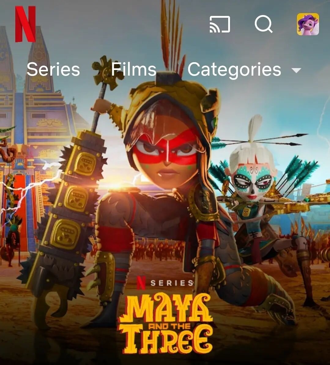 🎬MOVIE  NIGHT 🌙
.
 A new series premiers tonight! #mayaandthethree  woohoo..Mexican Myth and Culture let's do This!!..🎉🎉
&quot;A spirited princess with the heart of a warrior embarks on a mission to fulfill an ancient prophecy and save humanity f