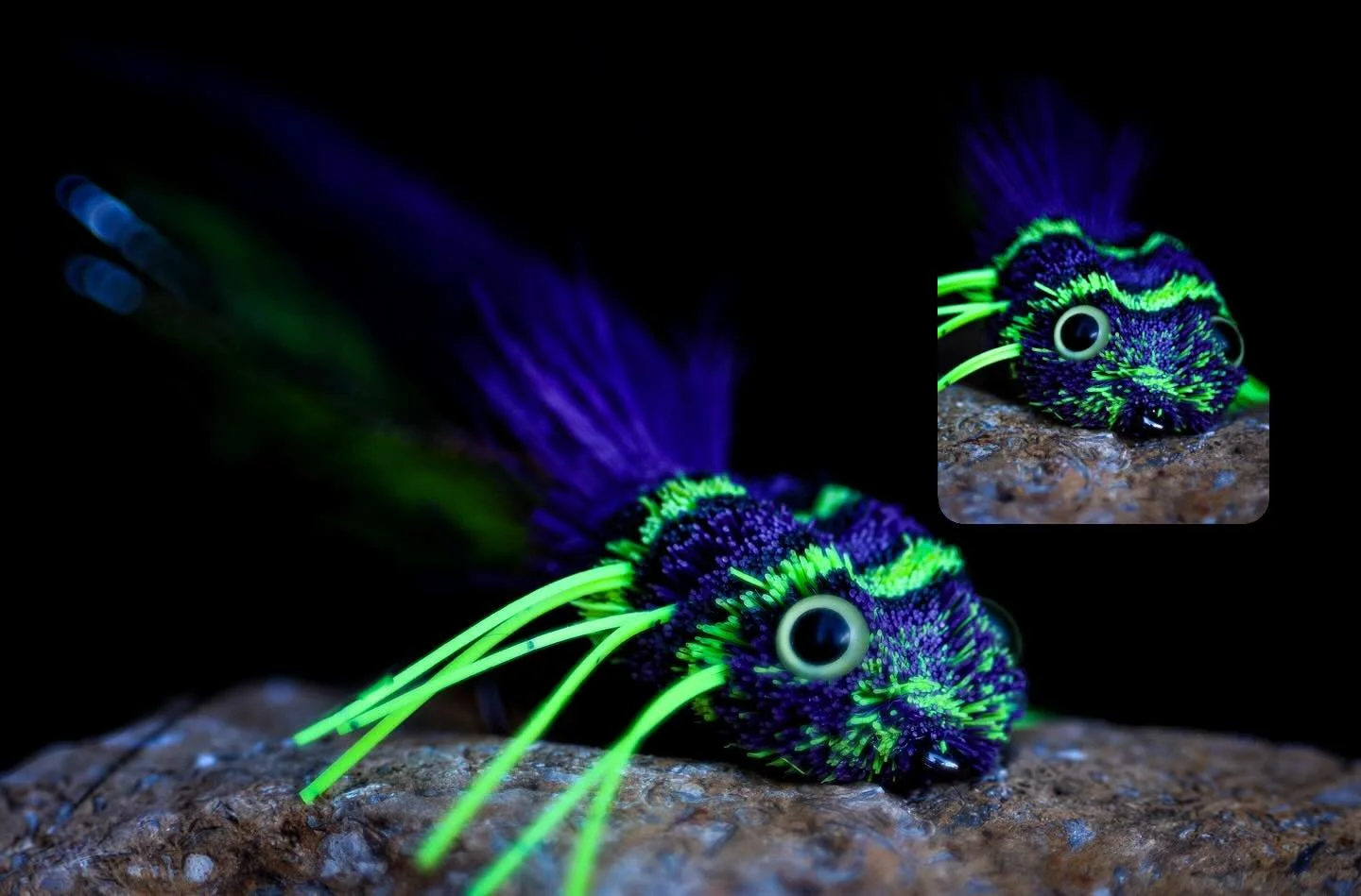 Mardi Gras finesse slider on @ahrexhooks 2/0 TP610. #topwaterfishing #flytying #flyfishing #deerhairbugs