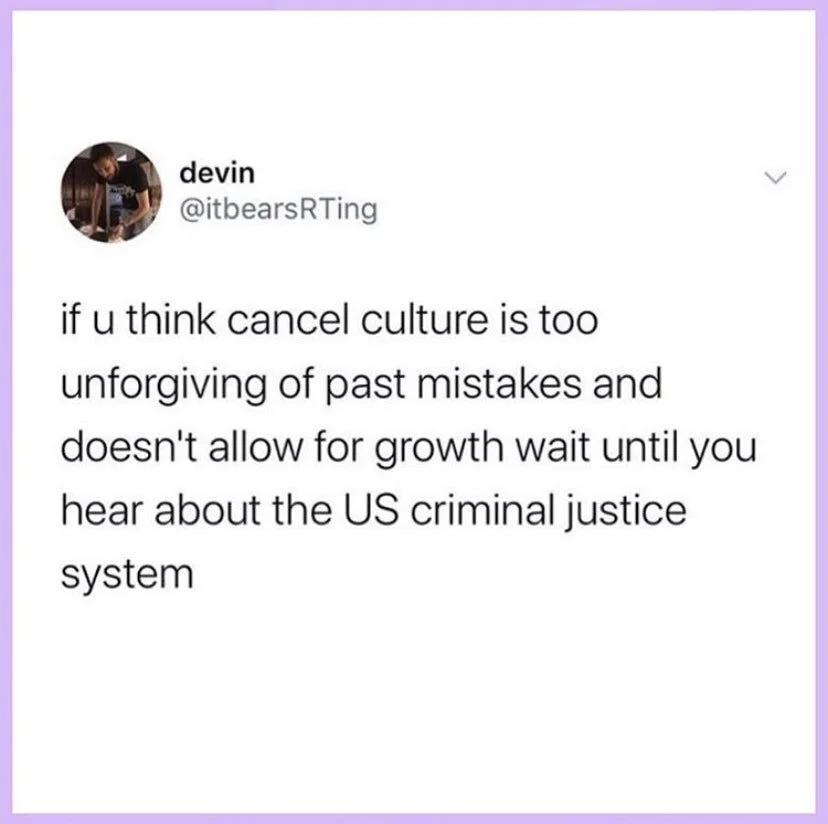 It's not cancel culture, it's accountability