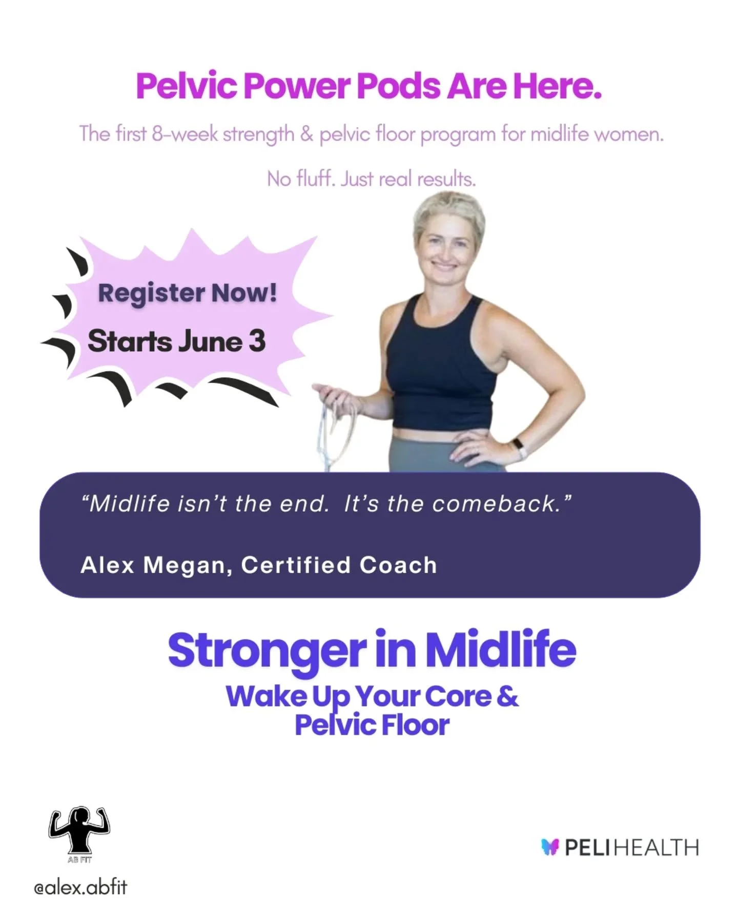 Midlife strength starts here.

Tired of feeling like your body&rsquo;s working against you?
Leaks, pelvic heaviness, low energy &mdash; they&rsquo;re common, but they don&rsquo;t have to be your normal.

✨ Pelvic Power Pods is the game-changing 8-wee