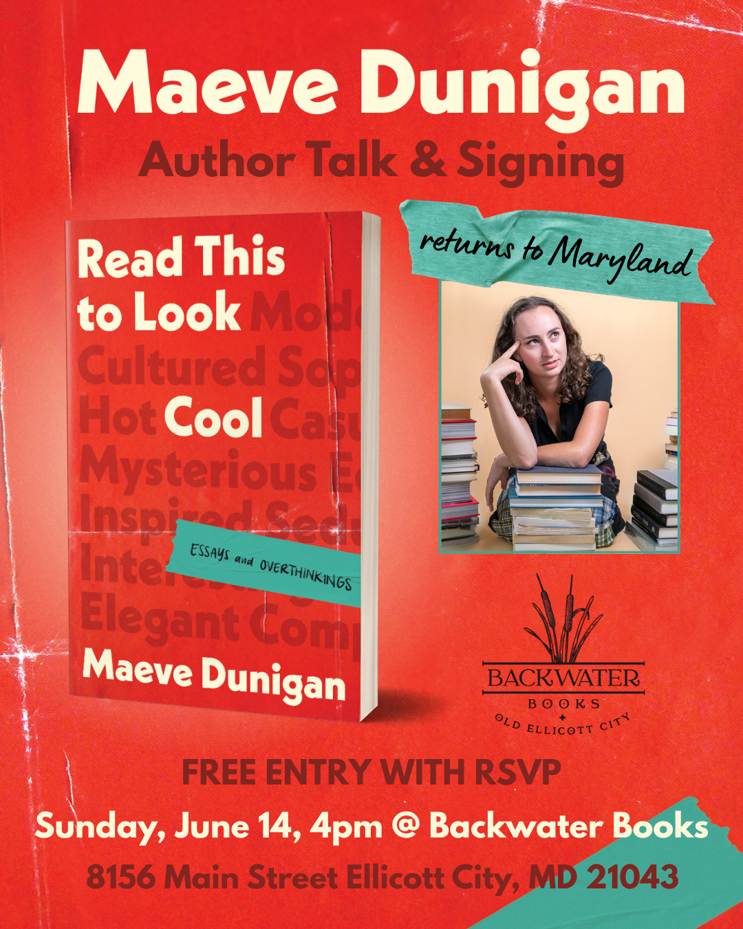 Author Talk AT BACKWATER BOOKS in Ellicott City, MD