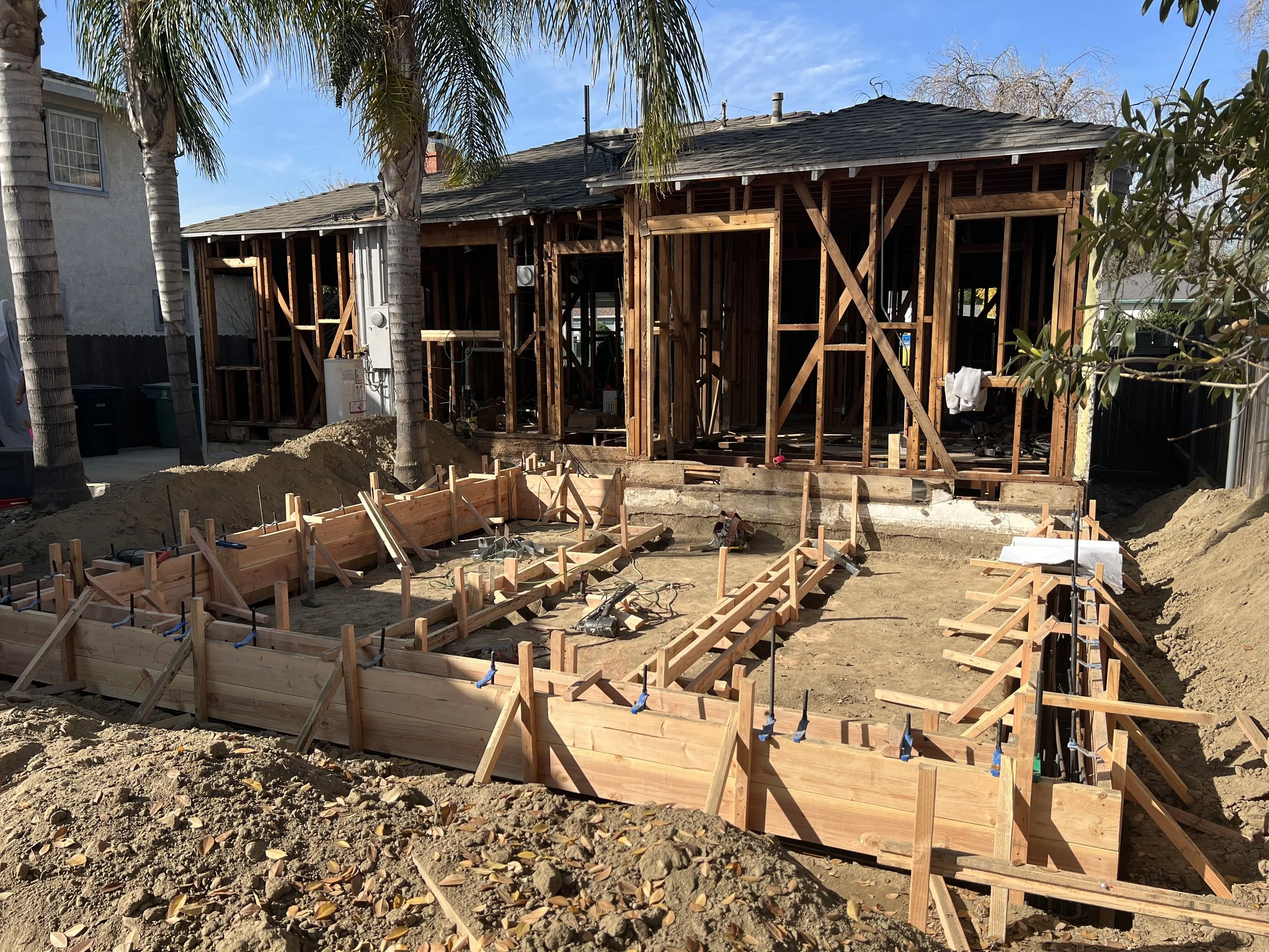 Rear of house Framing