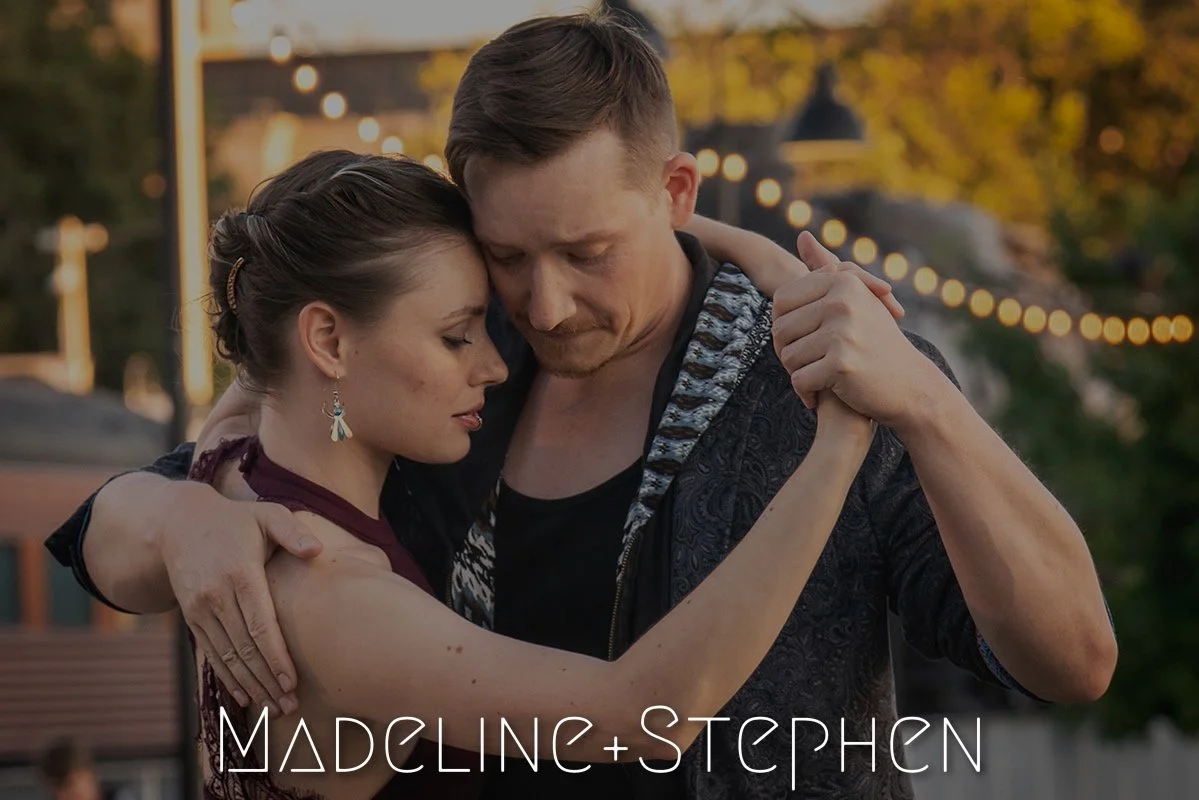 Madeline Absher and Stephen Cahill dancing tango