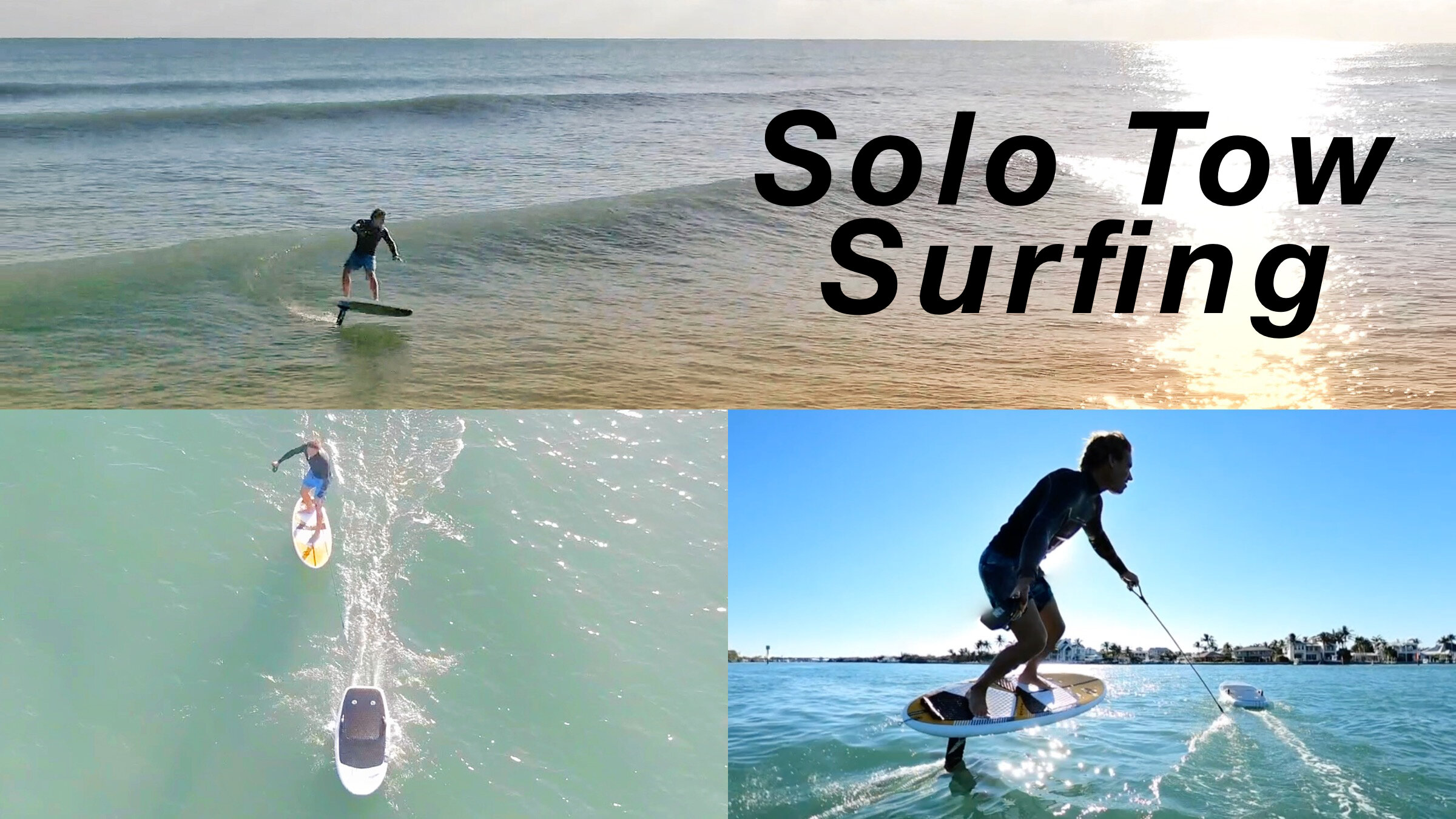 Solo tow surfing&nbsp;/ How to tow on an Efoil