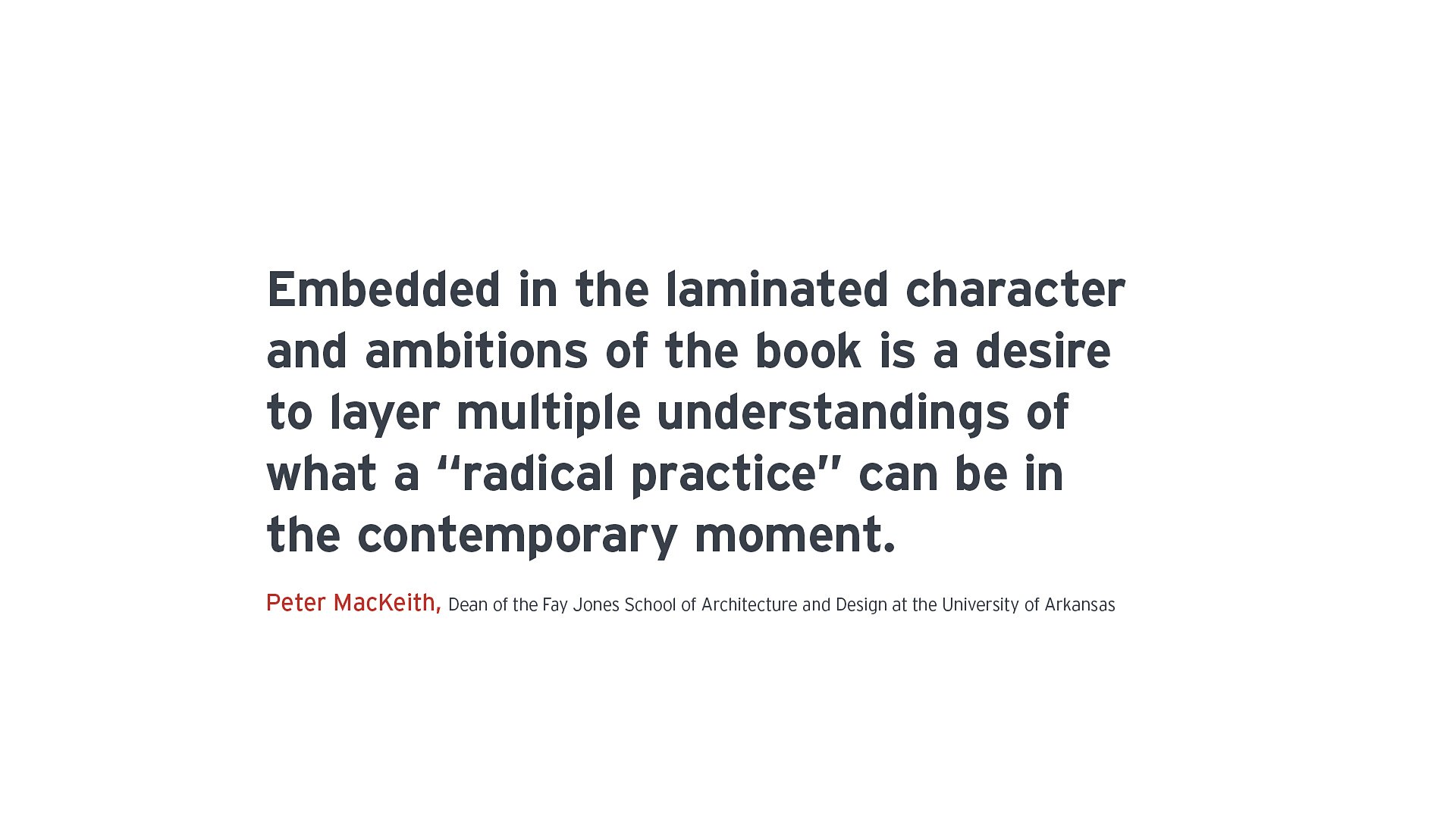Radical Practice interior quote