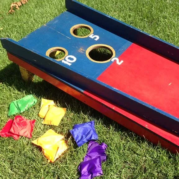 Repurposed Carnival Gameboard Multi-Cornhole Board