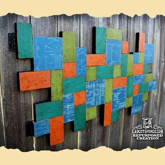 Large Vintage Coca-Cola Bottling Co. Blueprint &amp; Custom Color Board Wall Art