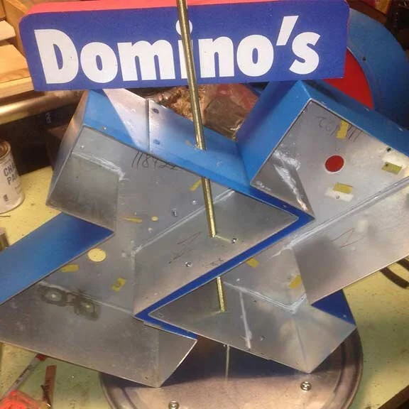 Domino's SecondHandLogos.com GadgetSponge Repurposed Lamp Project Update #1