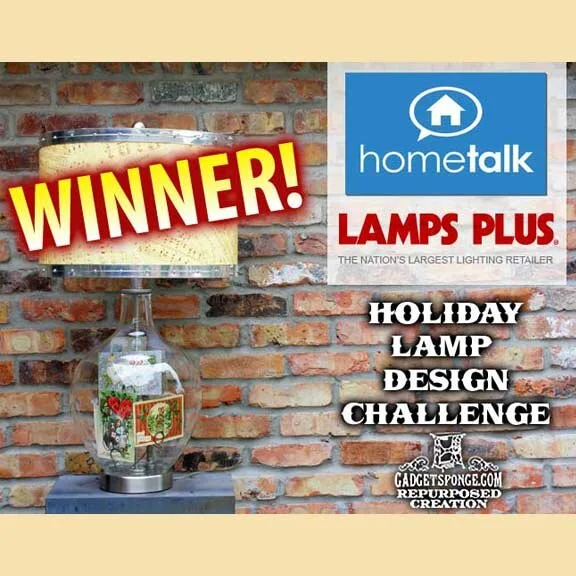 GadgetSponge is a WINNER in the HomeTalk.com &amp; LampsPlus.com Holiday Lamp Challenge!