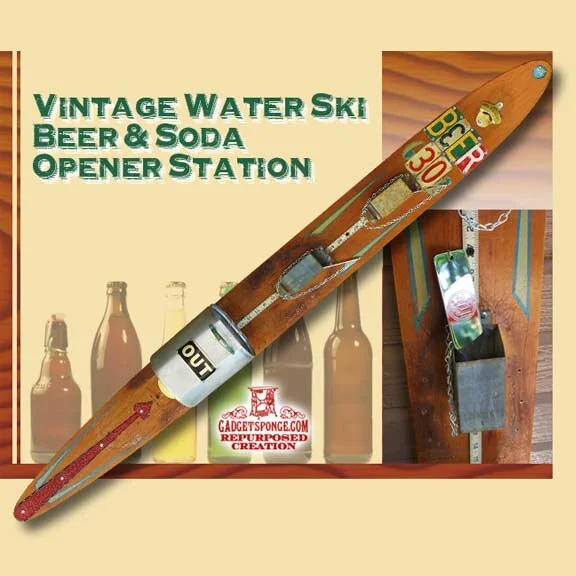 Vintage Water Ski Beer &amp; Soda Opener Station - "Beer 30"