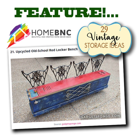 Featured!  HomeBNC just released a great list of Vintage Storage Ideas...