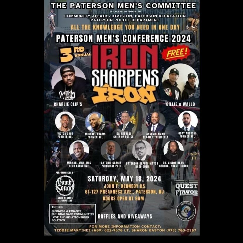 We are so grateful to be included in the Paterson Men&rsquo;s Committee Iron Sharpens Iron Conference. 

Tomorrow - Saturday the 18th - at Kennedy High School in Paterson. Doors open at 9. 

We are giving away a few boards and skating a demo in the m