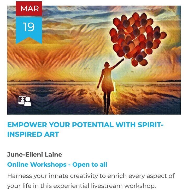 🌟 Empower Your Potential with Spirit-Inspired Art 🌟 With June-Elleni Laine in association with #TheCollegeOfPsychicStudies 

Embark on a transformative journey in our engaging livestream workshop &ndash; Empower Your Potential with Spirit-Inspired 