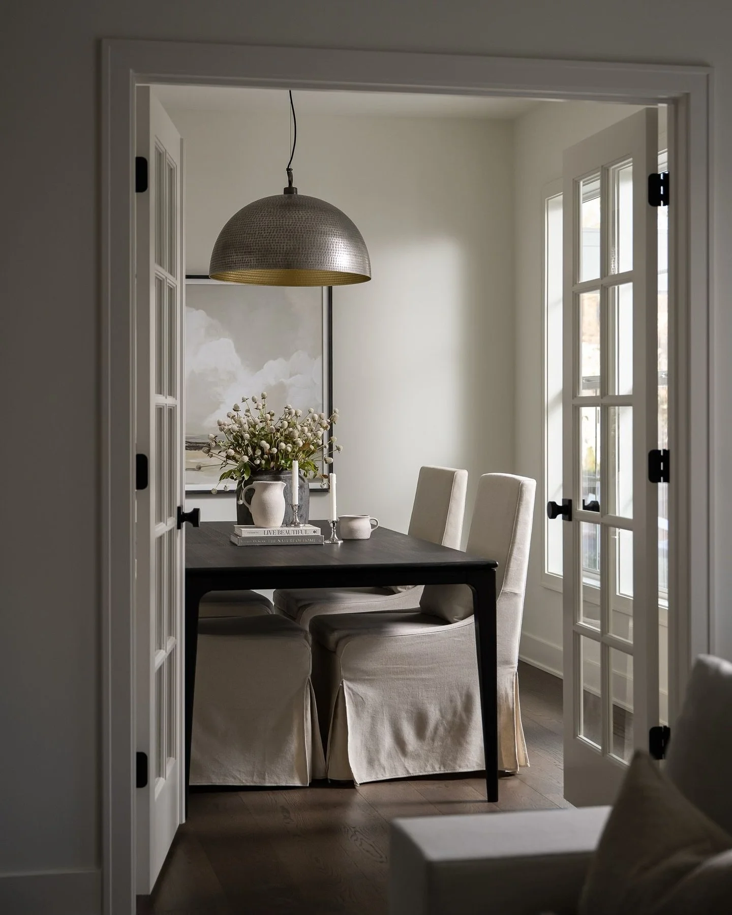 A peek into the space where memories will be made and moments gathered &mdash; timeless design made for living. 

Photo by @sarahshieldsphoto 

#aaNovo #CustomHomes #IndianaHomeBuilder #aaNovoDesignBuild #IndyHomeBuilders #DiningRoom #FrenchDoors