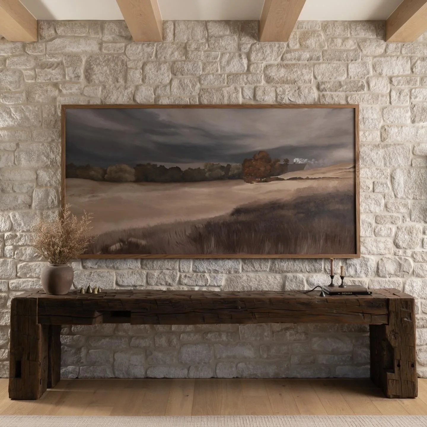 This beautiful painting holds a very special place in our hearts because it was painted by an incredibly talented artist and dear friend of ours @jennlmoreno 

She created this painting for the front entry of our show home to mark such a meaningful m