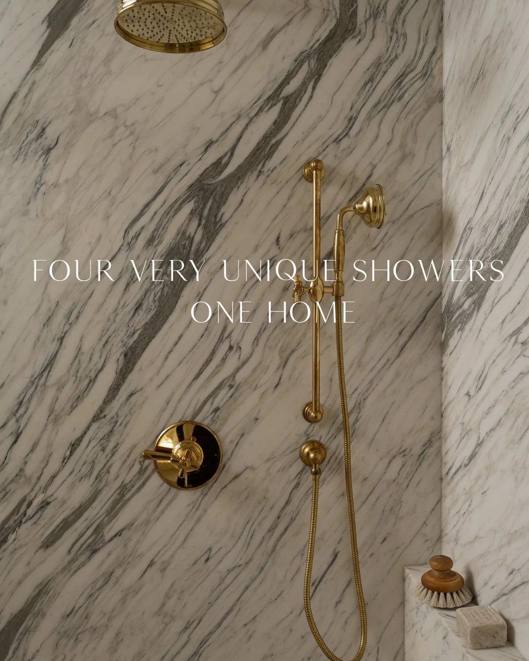 Four different bathrooms. Four unique materials. Each room in your home deserves to be a piece of art!⁠
⁠
Explore this home's full look through the link in our bio!⁠
⁠
Photos by: @sarahshieldsphoto