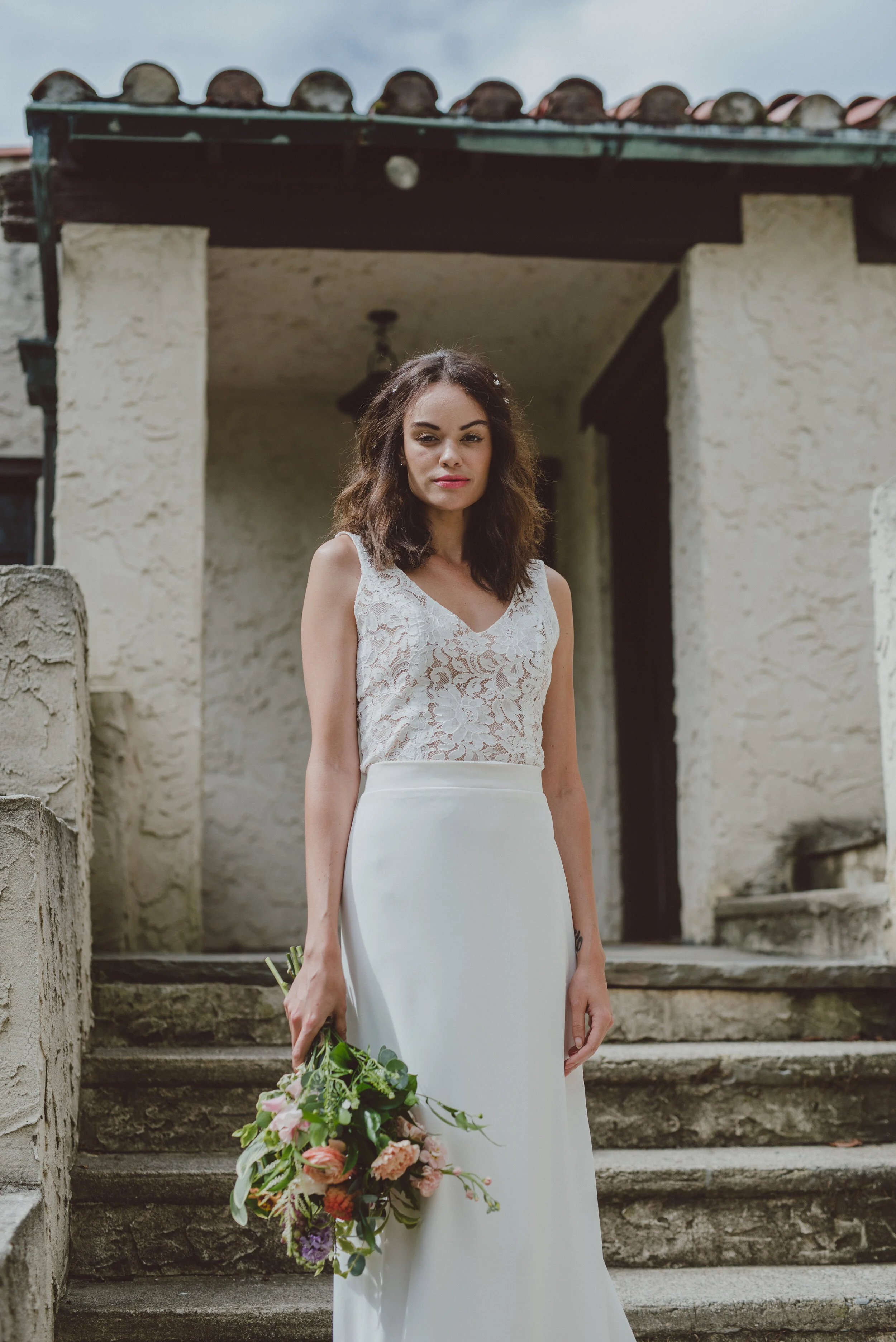 Crepe Satin Back Bridal Skirt - Samara Skirt | Loulette Bride  Loulette  Bride