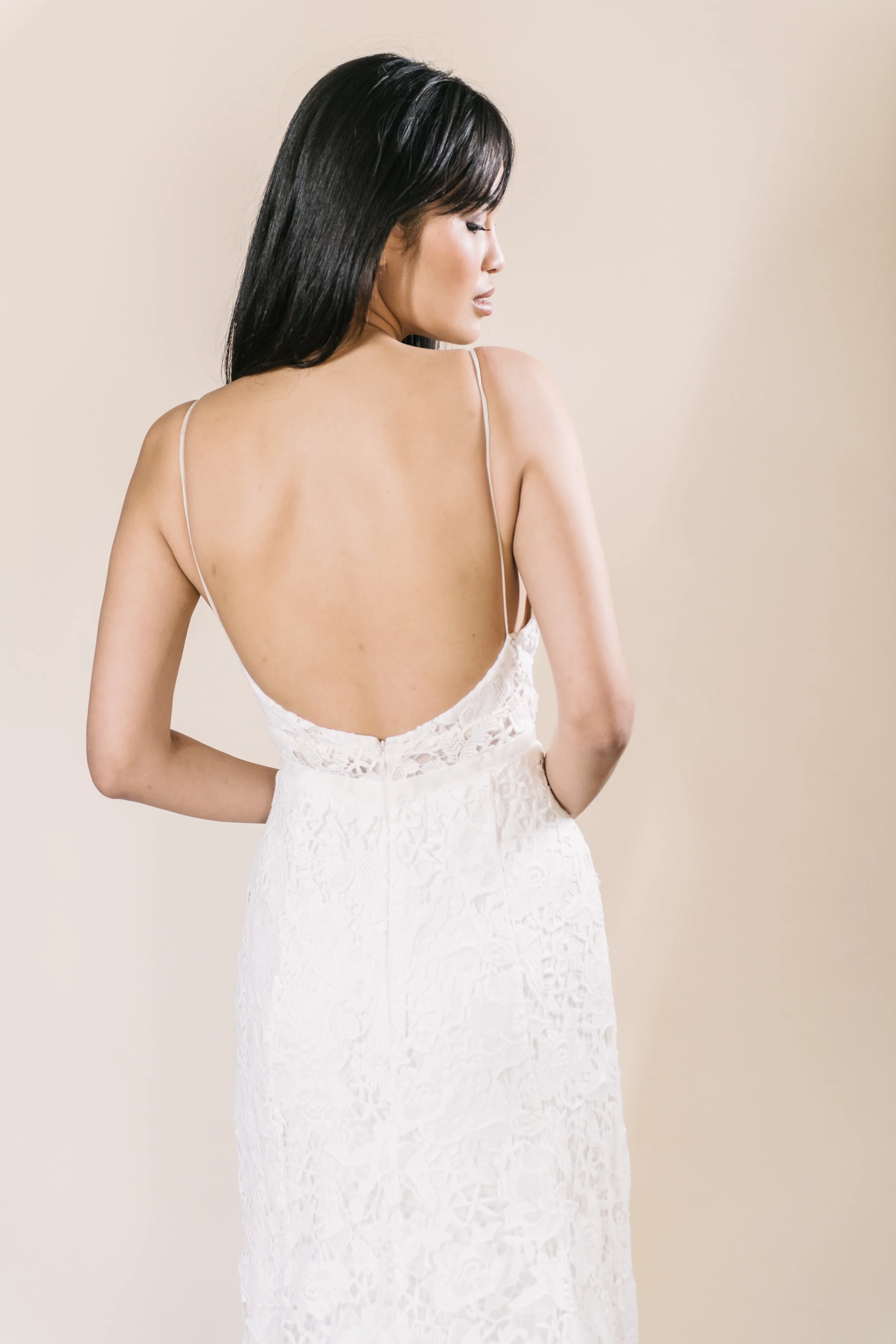 lace fitted wedding dress