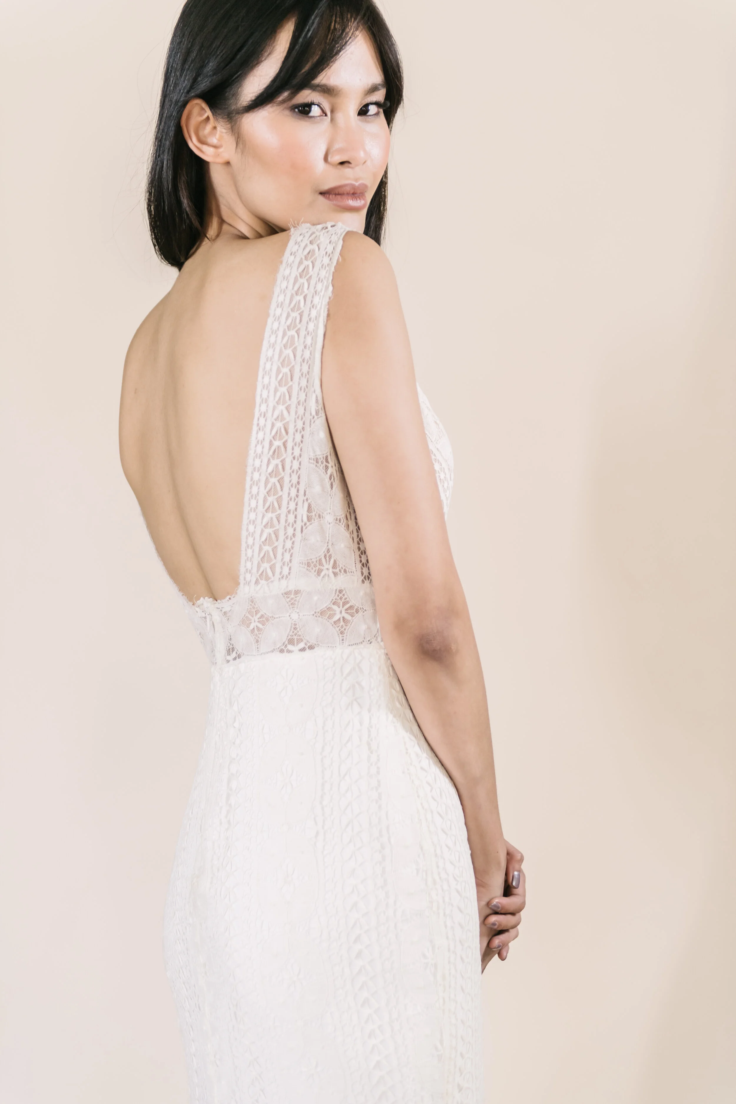 boho lace wedding dress