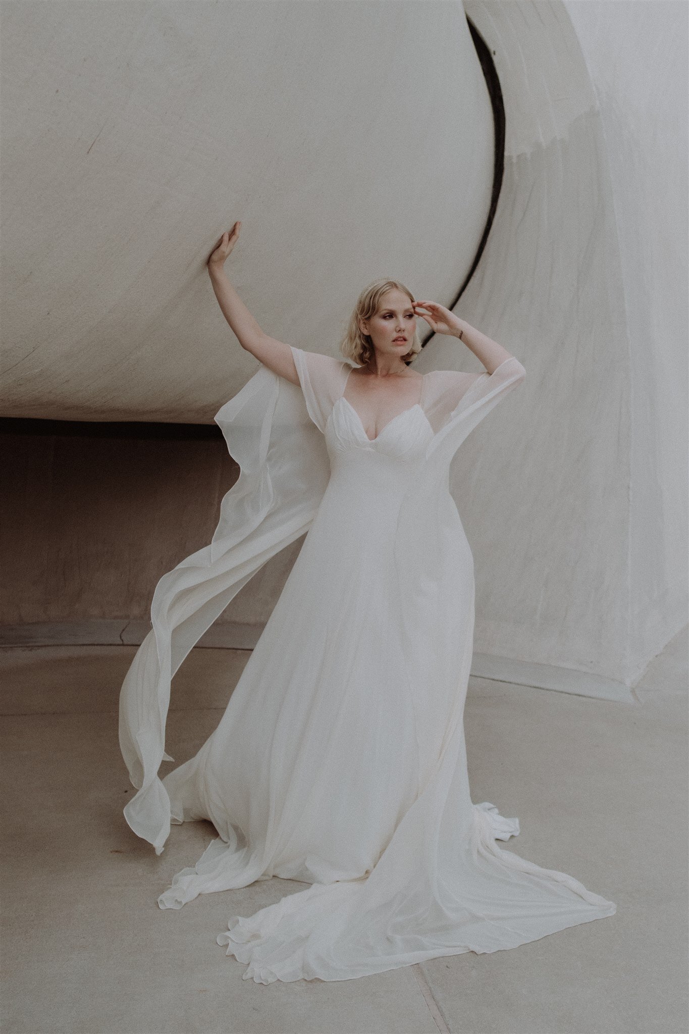 chiffon silk wedding dress Silvia | Silk Chiffon Wedding Dress main image 1