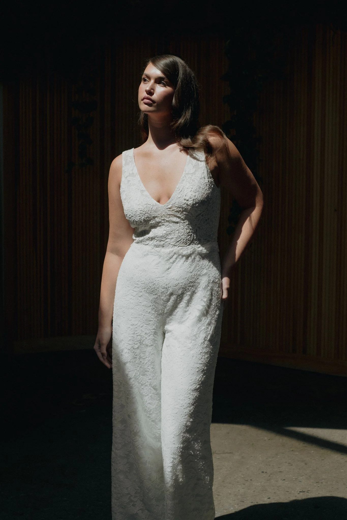 Lace Bridal Jumpsuit - Elana Jumpsuit in Brooklyn NYC  Loulette Bride