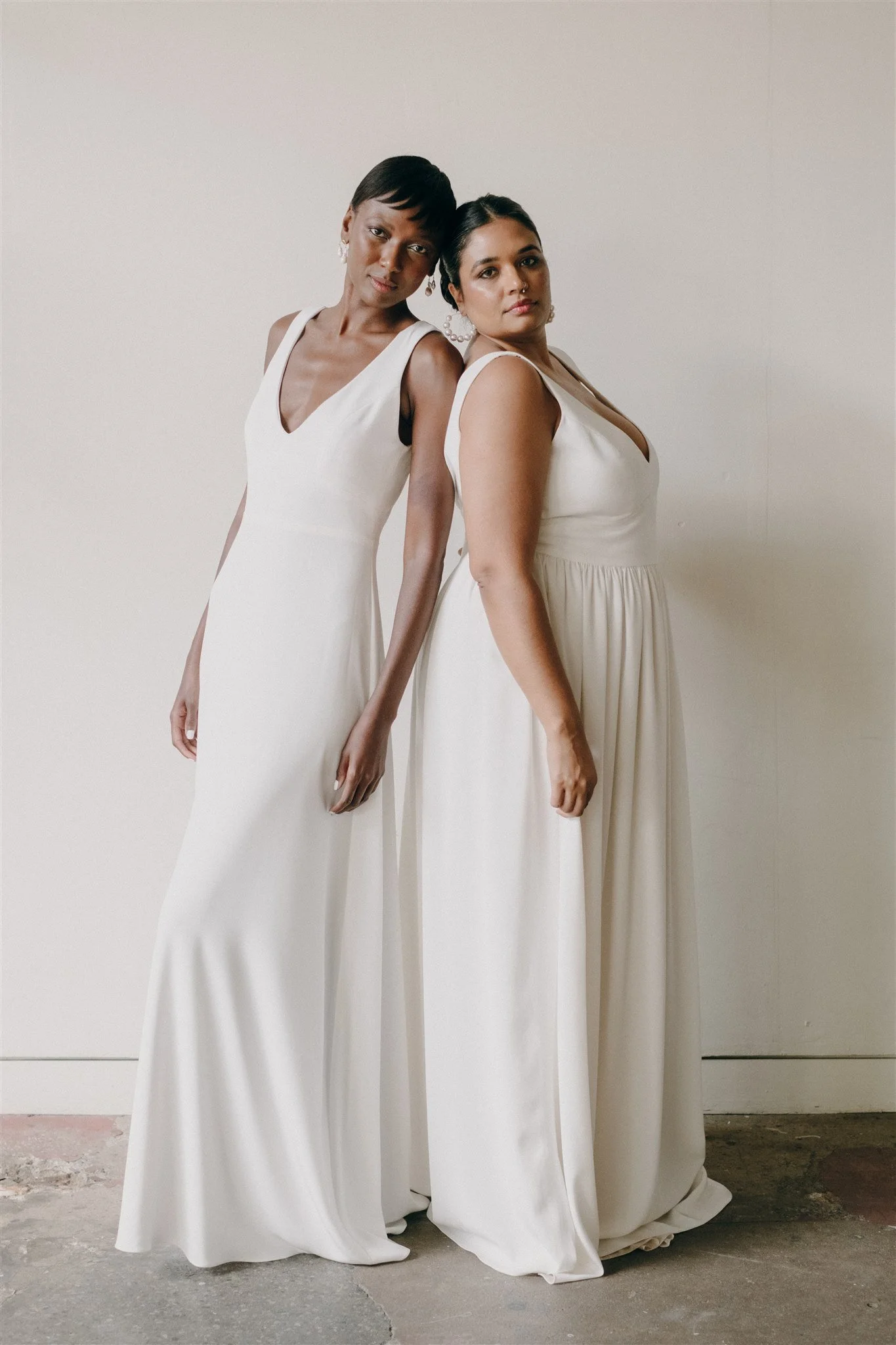 Minimal Crepe and Metallic Pink Reversible Wedding Dress - Sunshine Gown   Loulette Bride