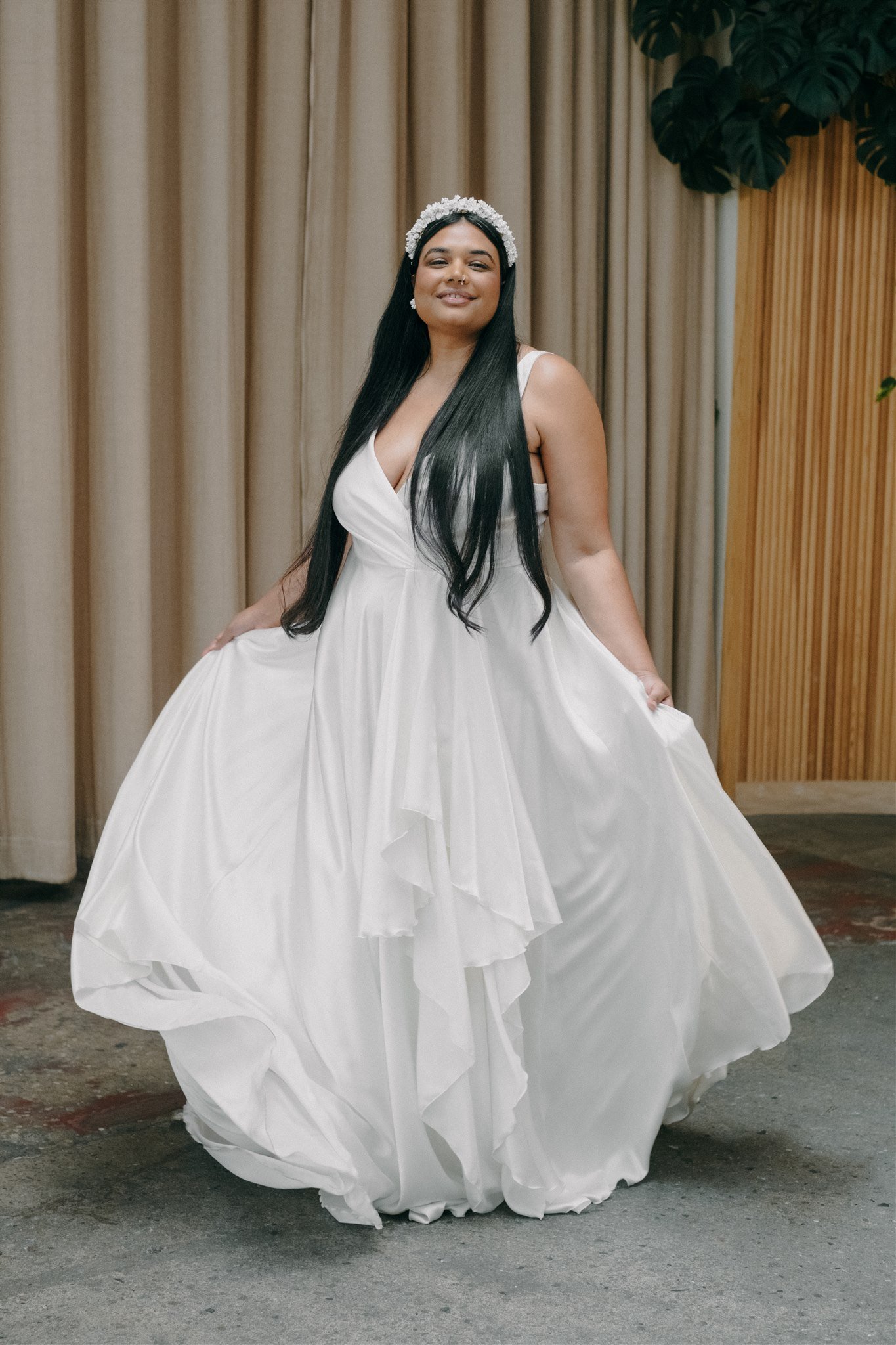 Silk Charmeuse Wedding Dress Jade Gown — Loulette Bride