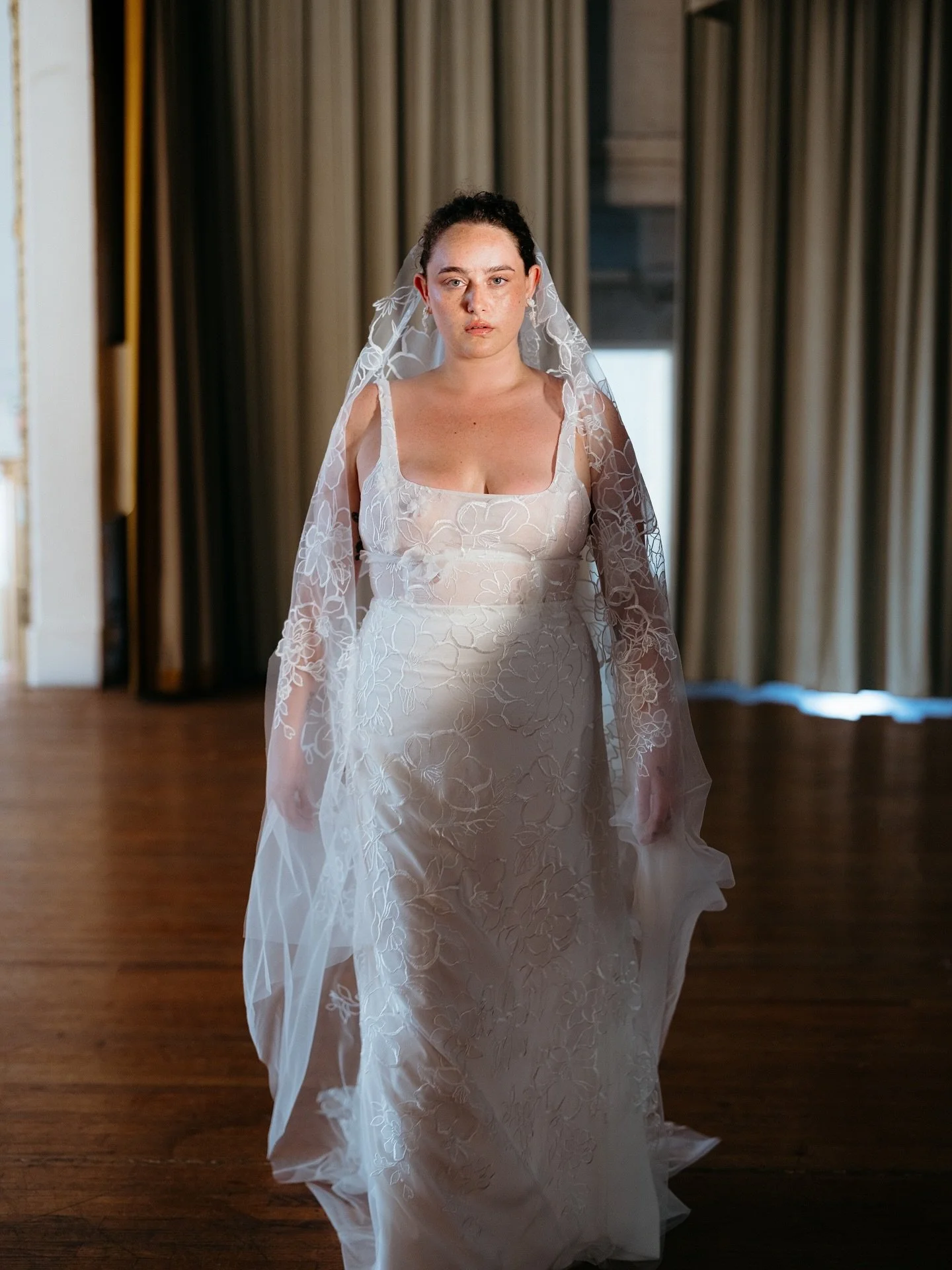 KACEY | Spacey Kacey is out-of-this-world gorgeous. With our signature square neckline and a wide and supportive waistband, Kacey has clean, sharp edges and a chic, sheath silhouette. She is balanced with a sweet softness in our romantic, sheer flora