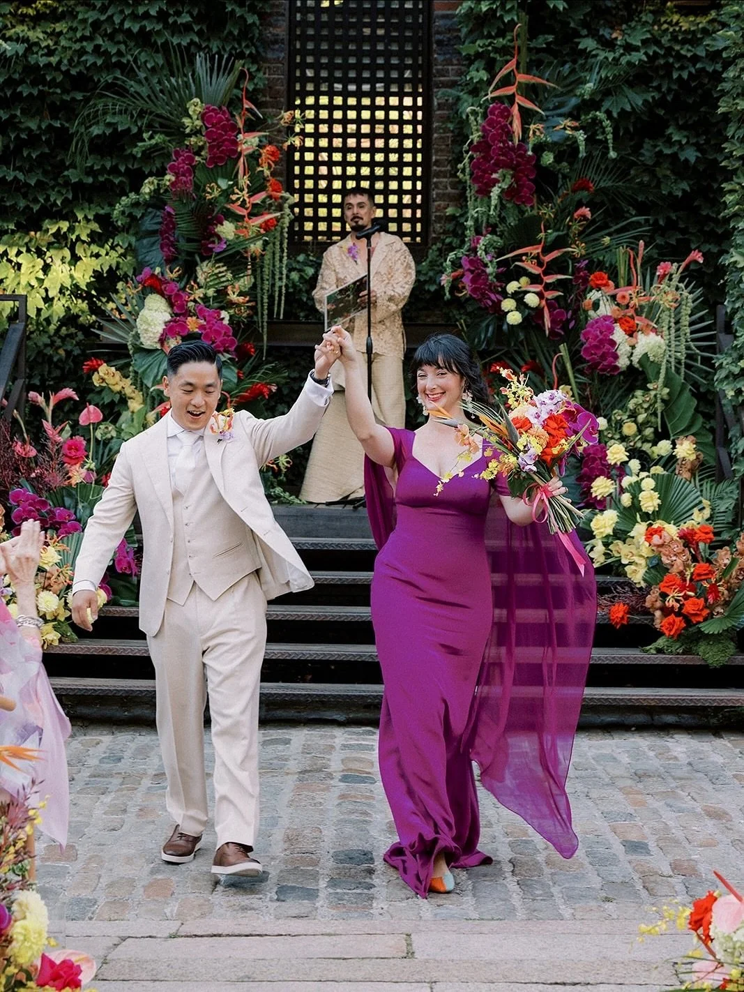 T I N A | #realloulettebride Tina is THE MOMENT in her custom color Dionne gown🌺🪻 Tina knew she would be her best bridal self in our silk chiffon but with a colorful twist! A lush and vibrant wedding for Tina and Real. Xx💜
.
.
.
.
.

#weddingdress