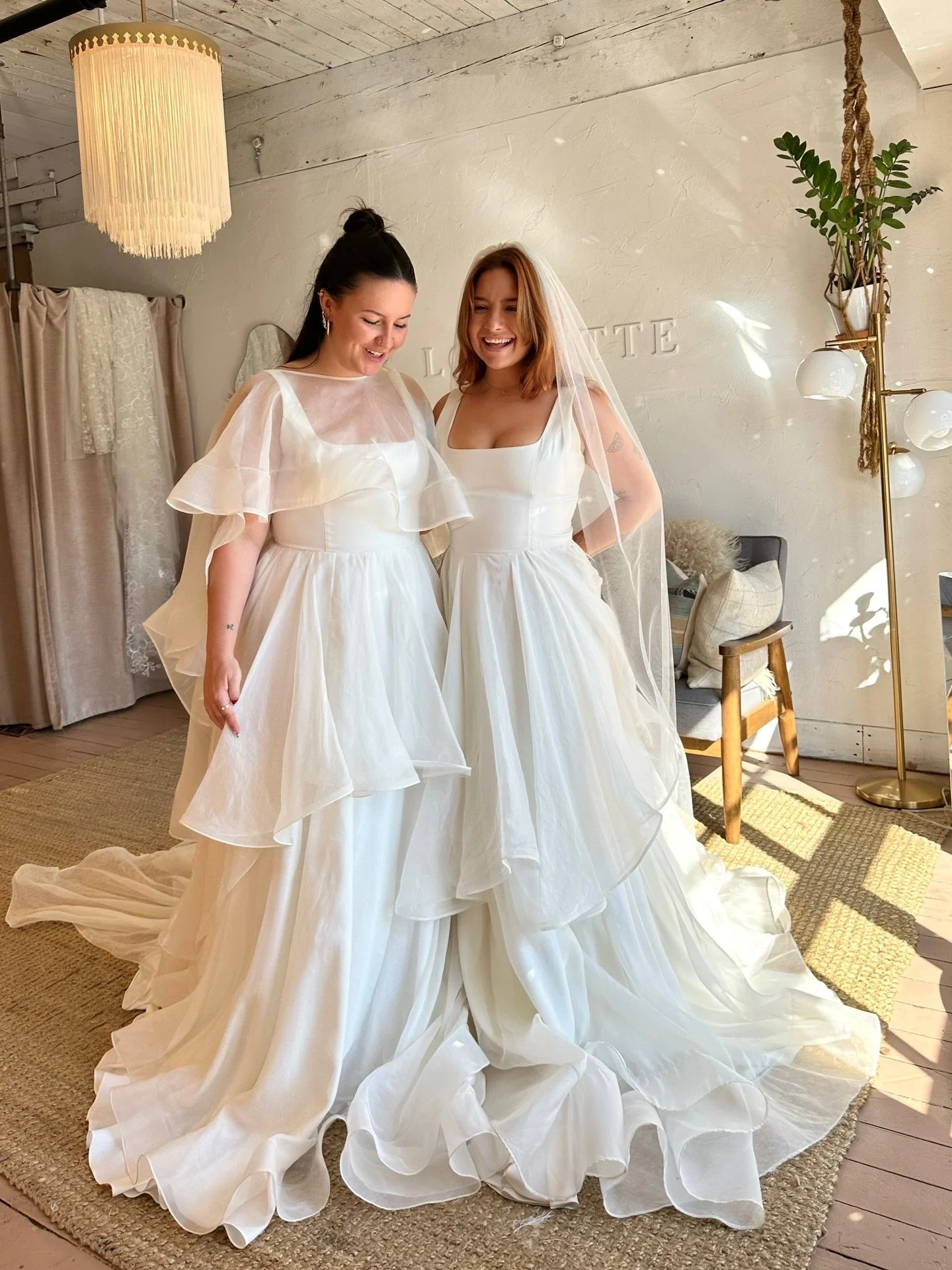 JORDAN GOWN | Jordan is for the grown-up princess in all of us. With layers of silk organza contrasted by a sharp square neckline, Jordan is playful and feminine, modern and minimal all in one. Jordan may be fun and frivolous with a super long, casca
