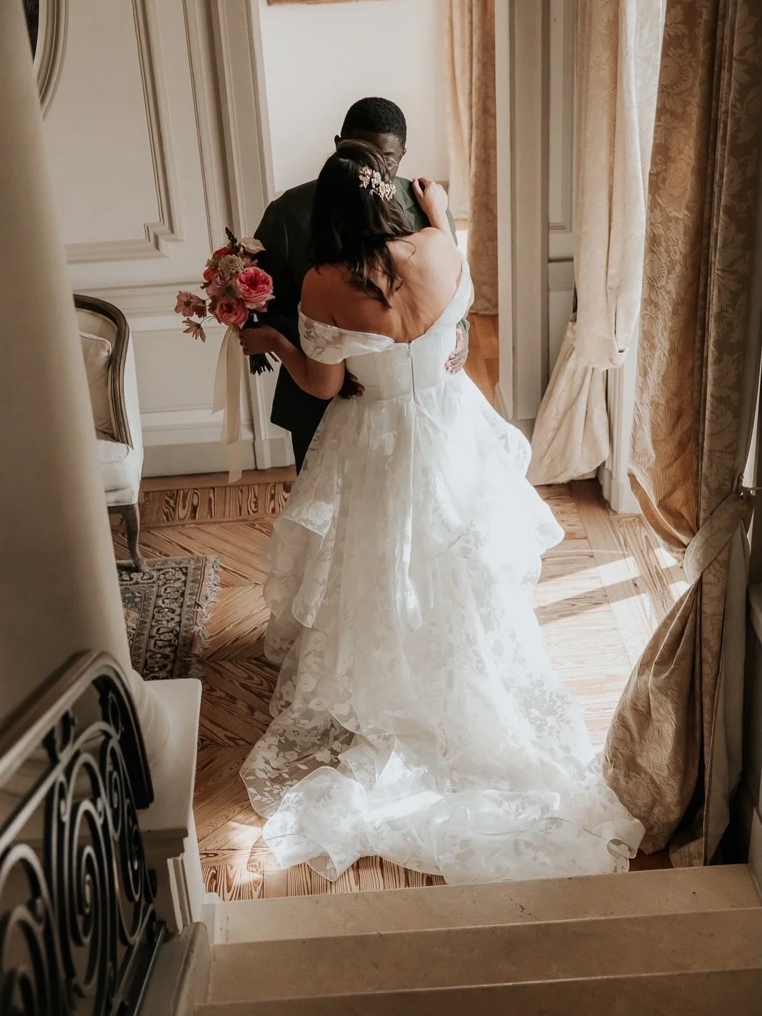 ✨It&rsquo;s true romance on Katherine&rsquo;s wedding day. A custom gown of our Natalie skirt and Lana bodice just for her. Xx ✨🥰
.
.
.
.
.

weddingdress&nbsp;wedding&nbsp;bride&nbsp;weddingplanning&nbsp;yestothedress&nbsp;bridal&nbsp;coolbride&nbsp