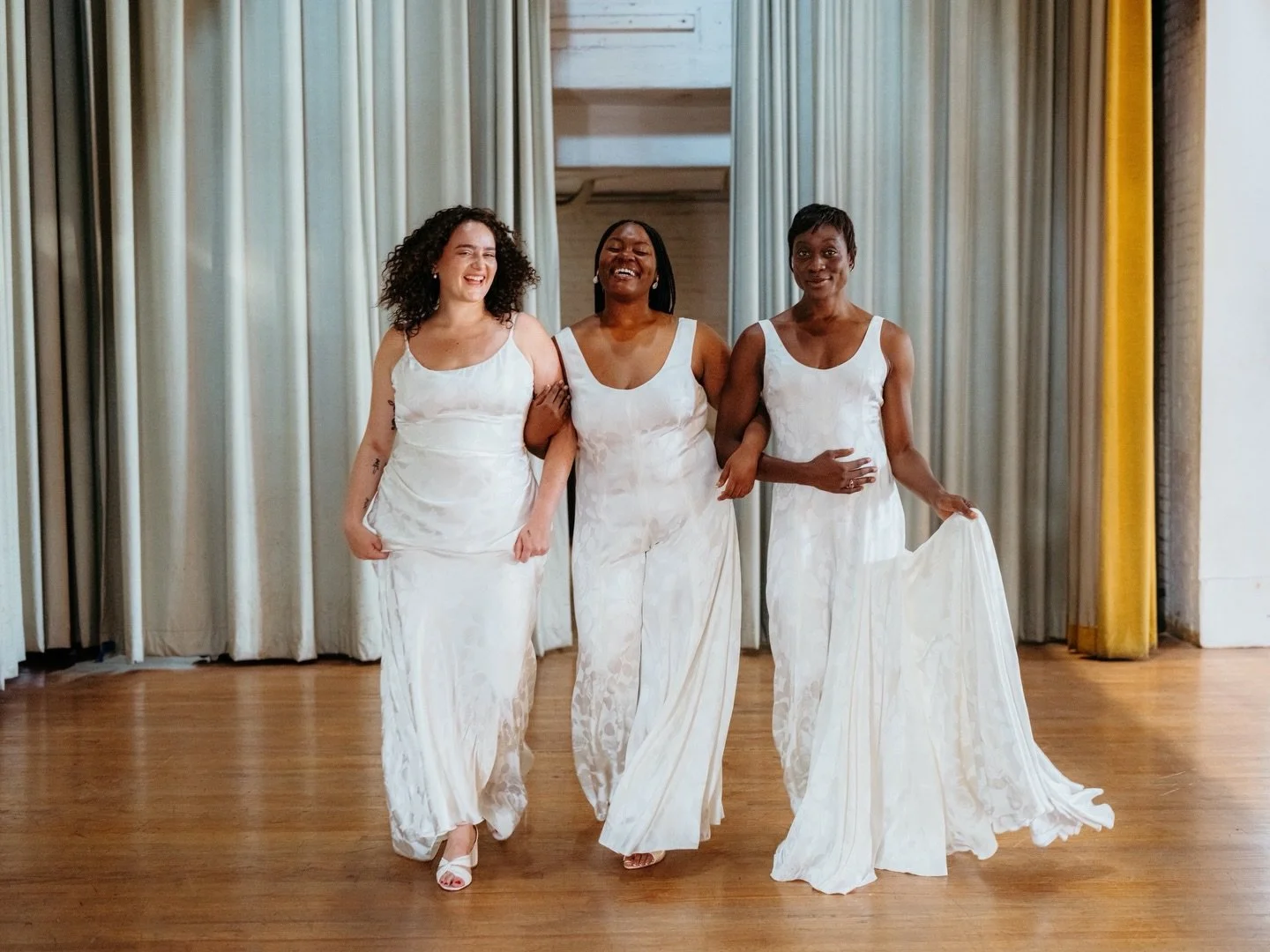 Rosemary, India, and Clementine. All garments made from our Satin floral jacquard. Adding a romantic texture to the most chic and sexy silhouettes! Which garment are you give a rose to? 🌹🤍

✨Click the link in our bio to become a #loulettebride ✨
.
